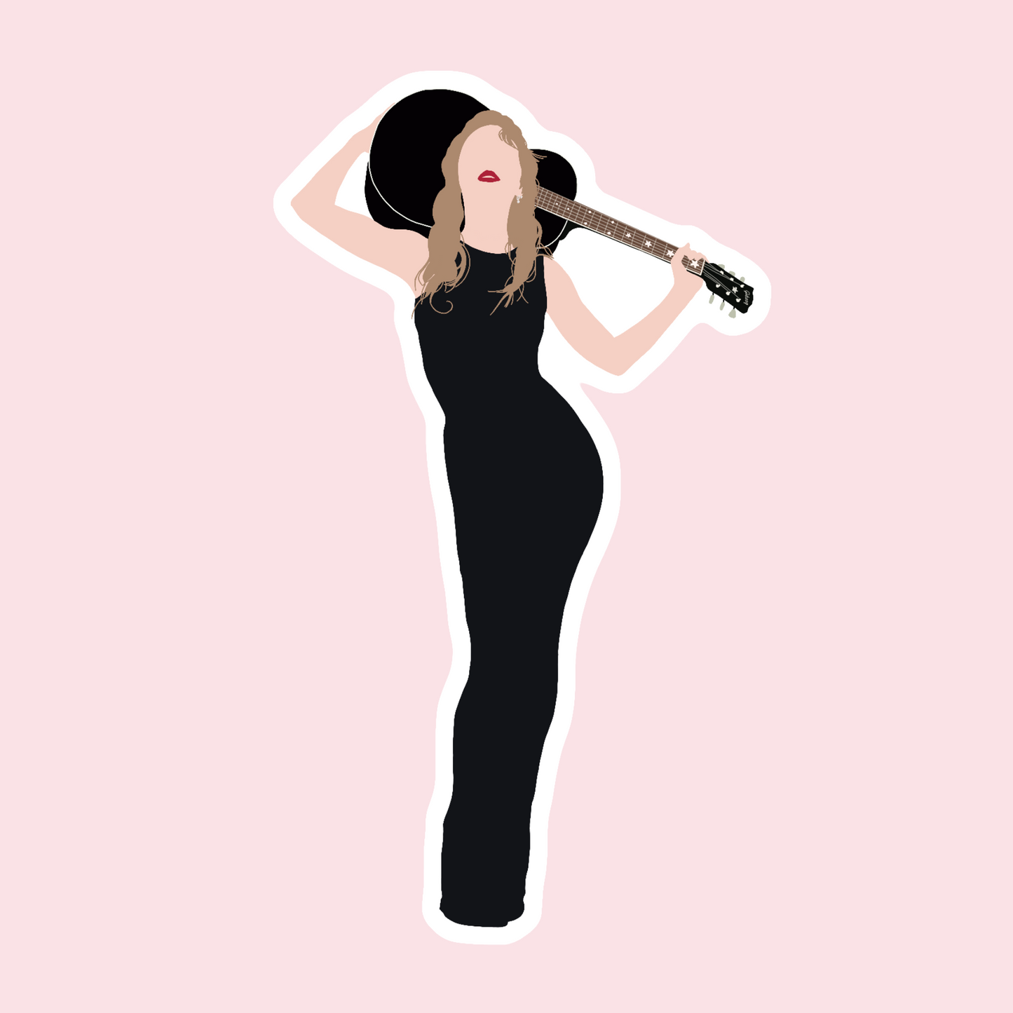 Taylor and Guitar Holographic Sticker