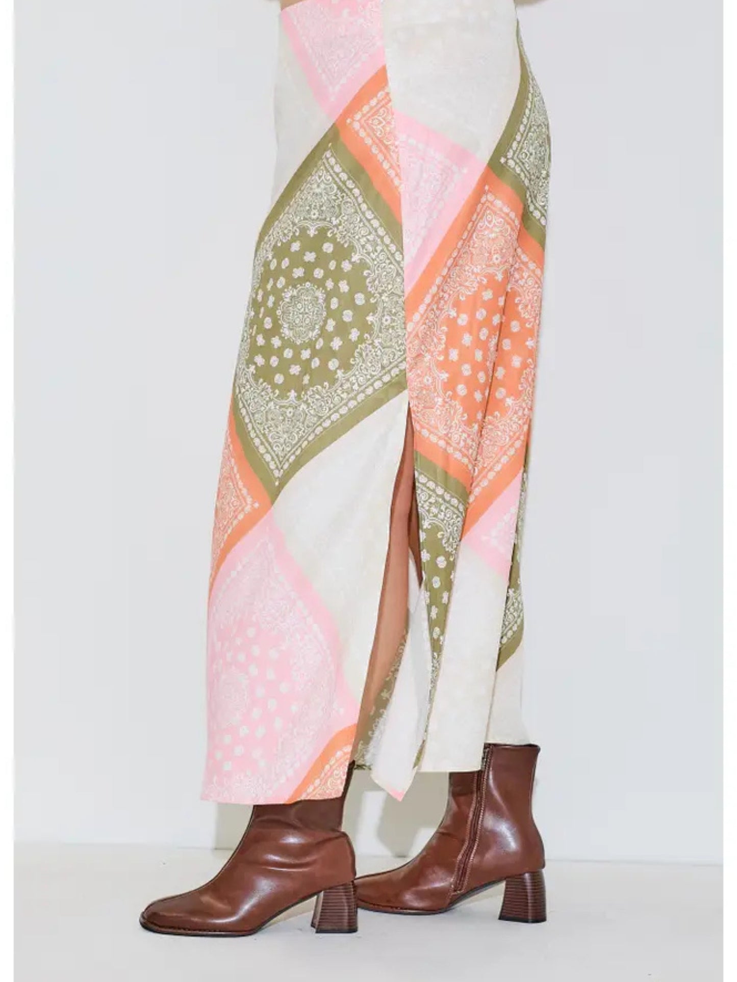 Chelsea Satin Midi Skirt