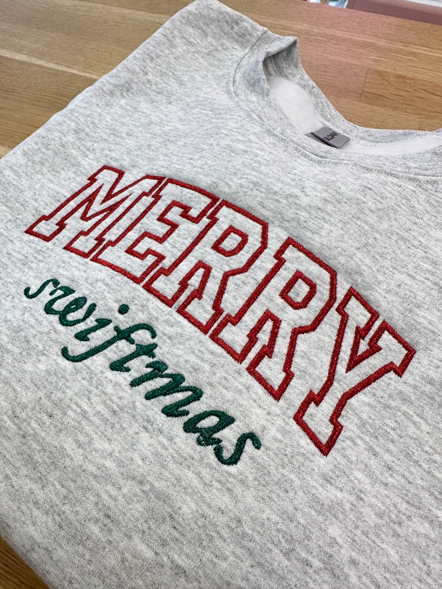 Merry Swiftmas Embroidered Crewneck