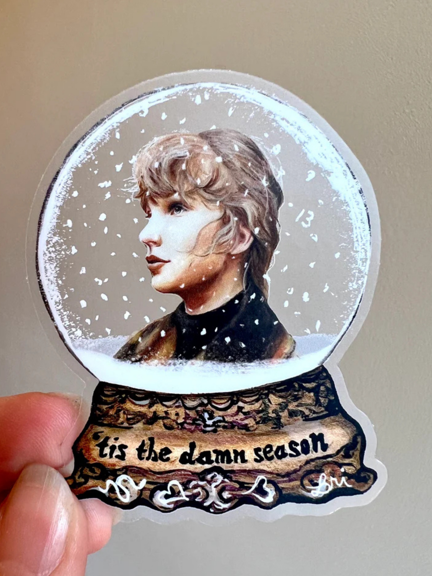 Taylor Clear Snow Globe Sticker