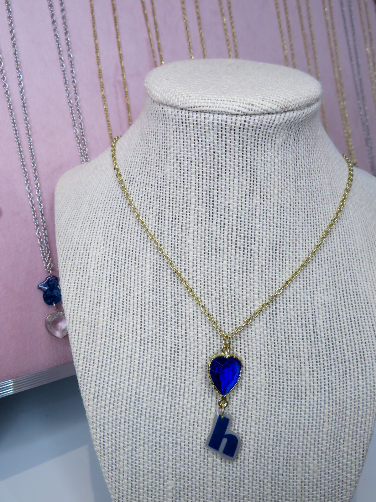 Initial Pendant Charm Necklace