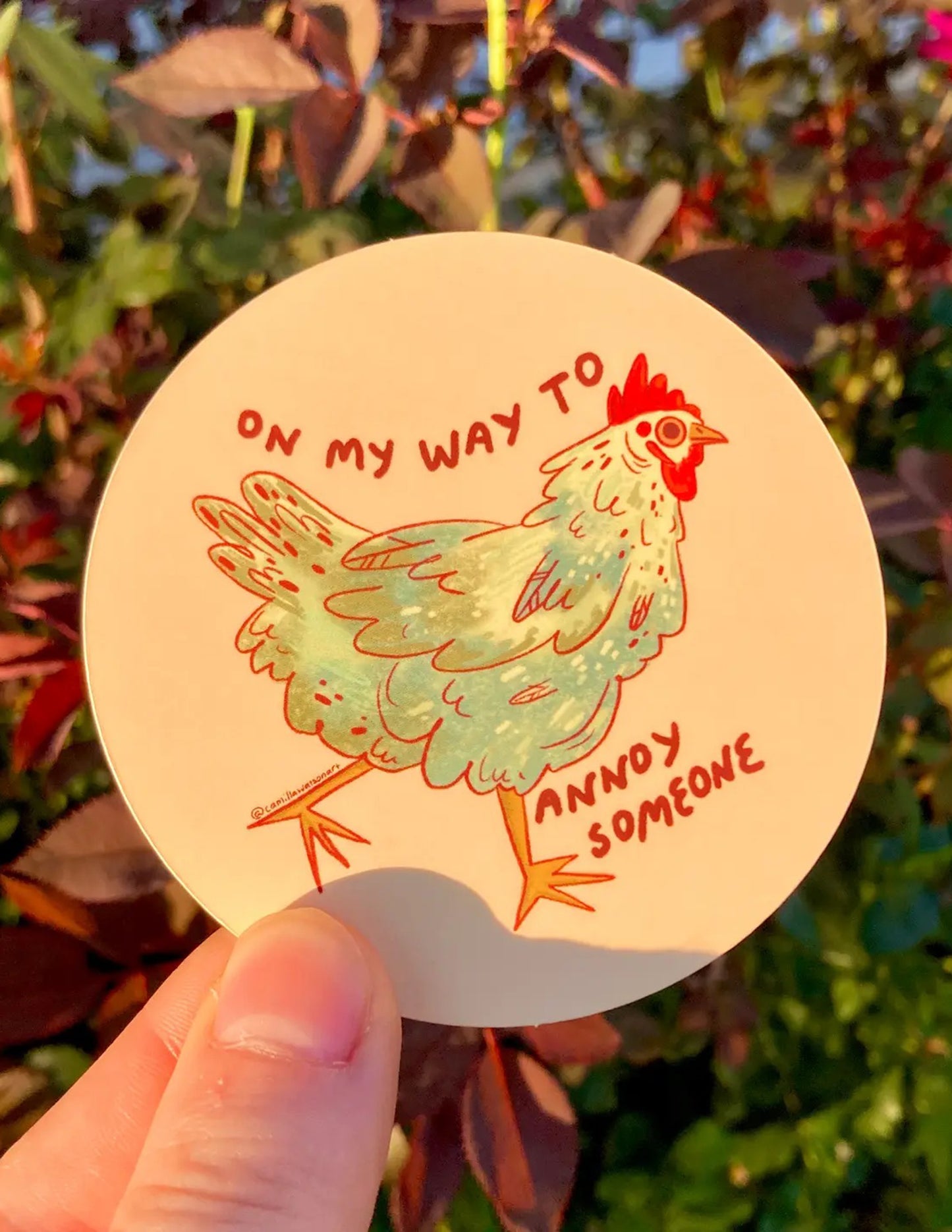Annoying Chicken Sticker