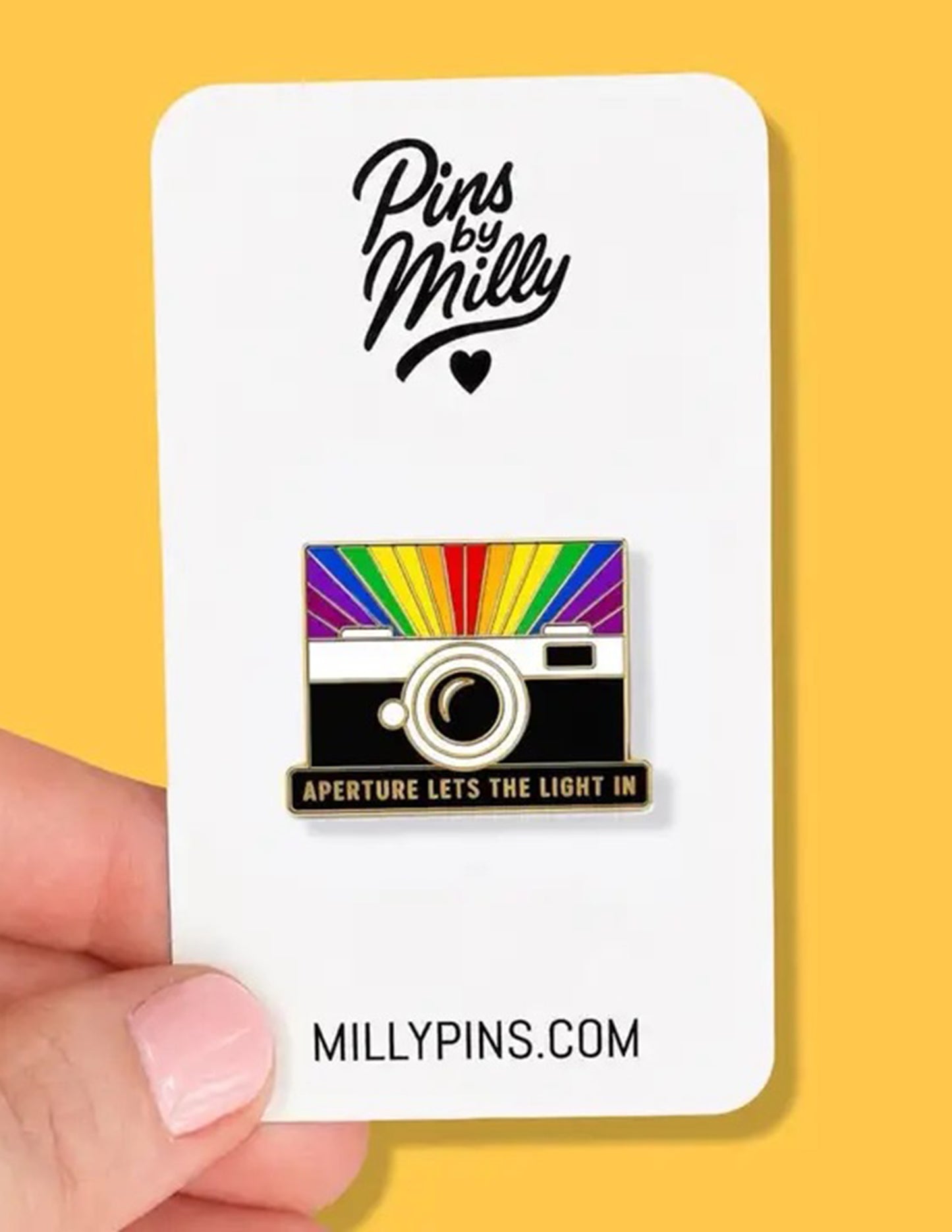 Aperture Rainbow Camera Enamel Pin