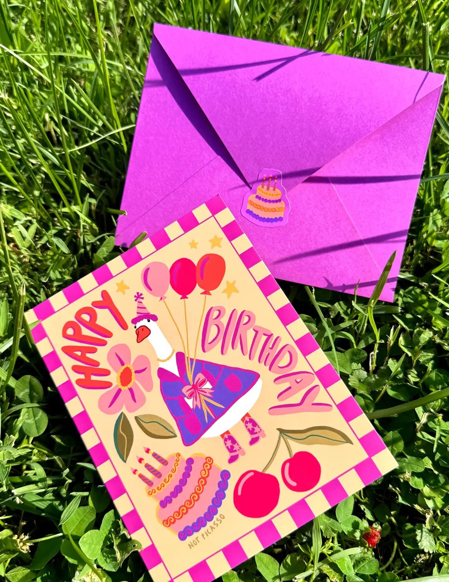 Birthday Goose Greeting Card