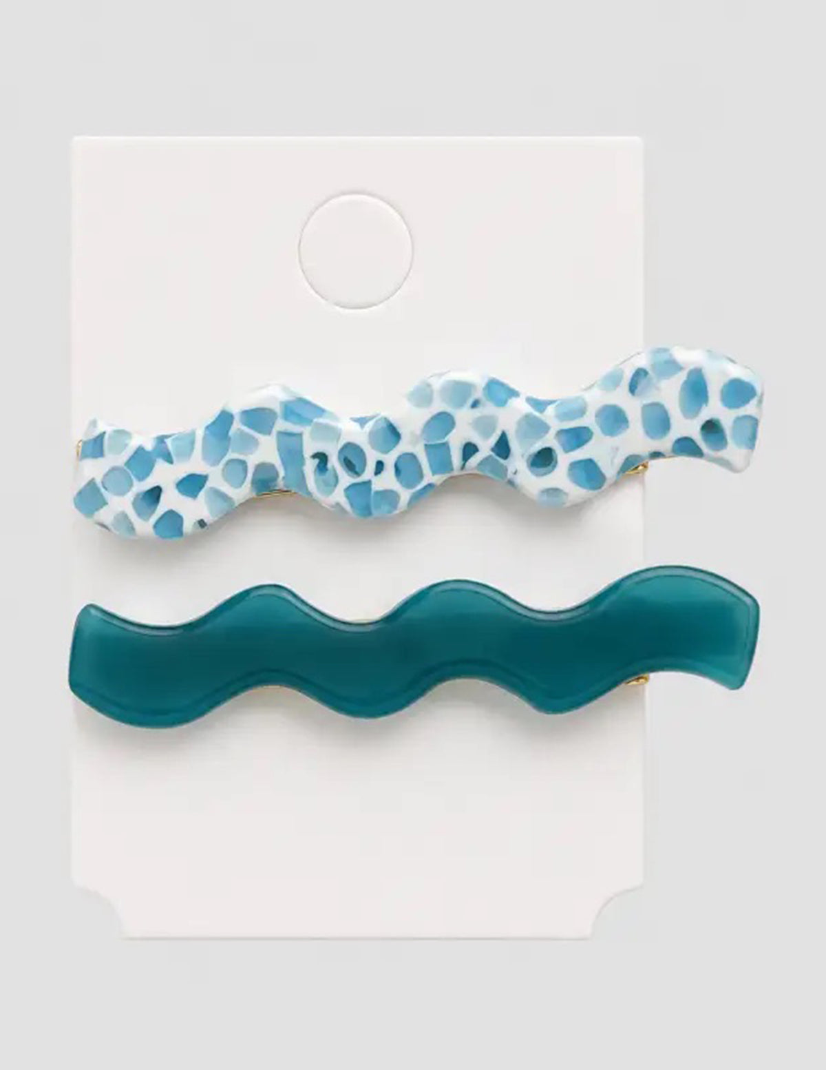 Blue Squiggle Clip Set