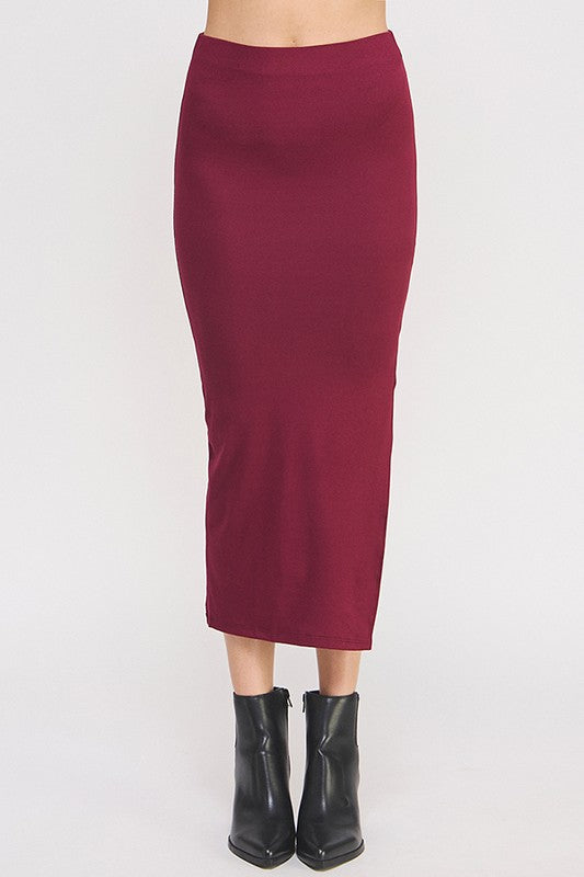 Burgundy Pencil Skirt