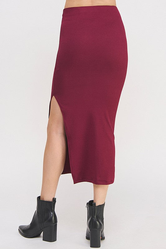 Burgundy Pencil Skirt