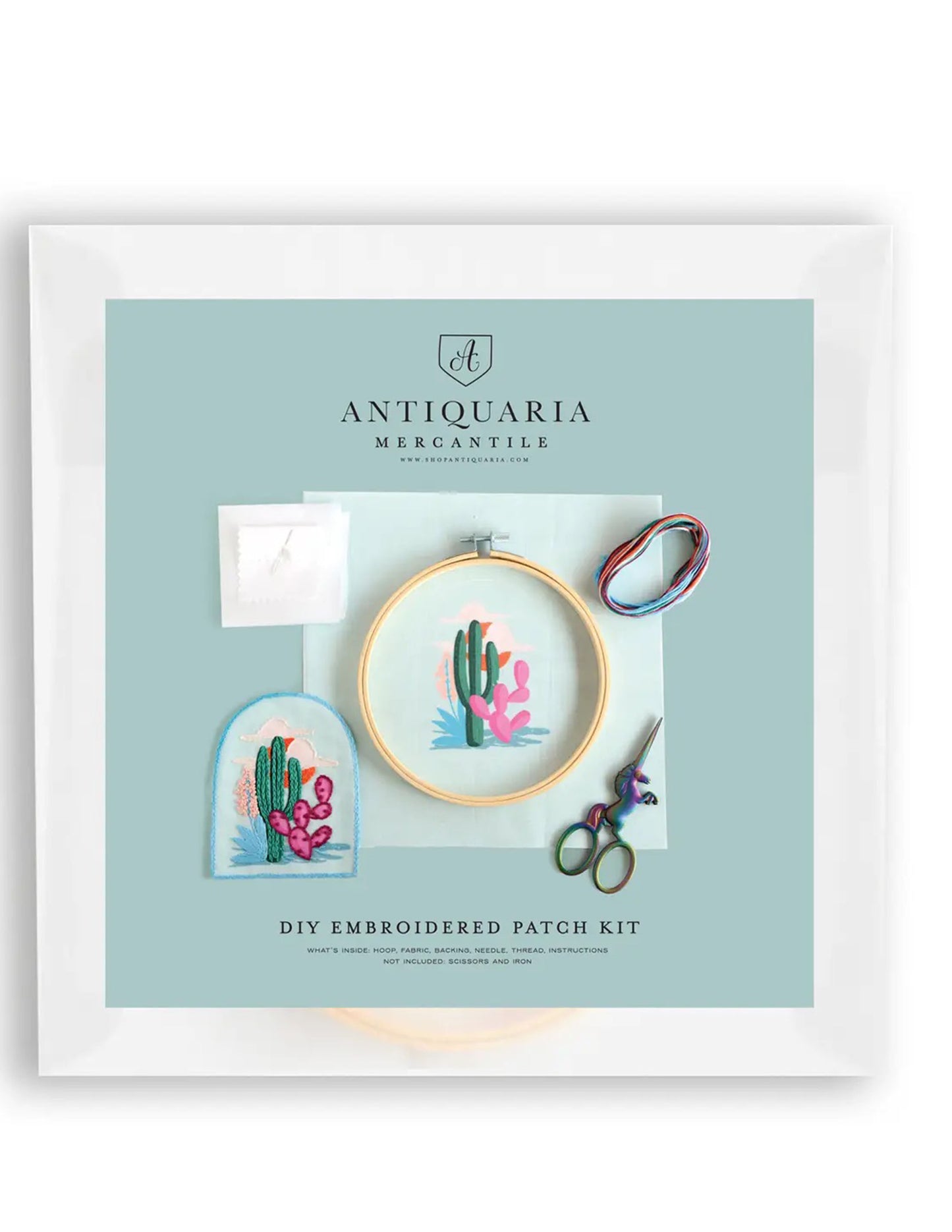 Cactus Embroidery Patch Kit