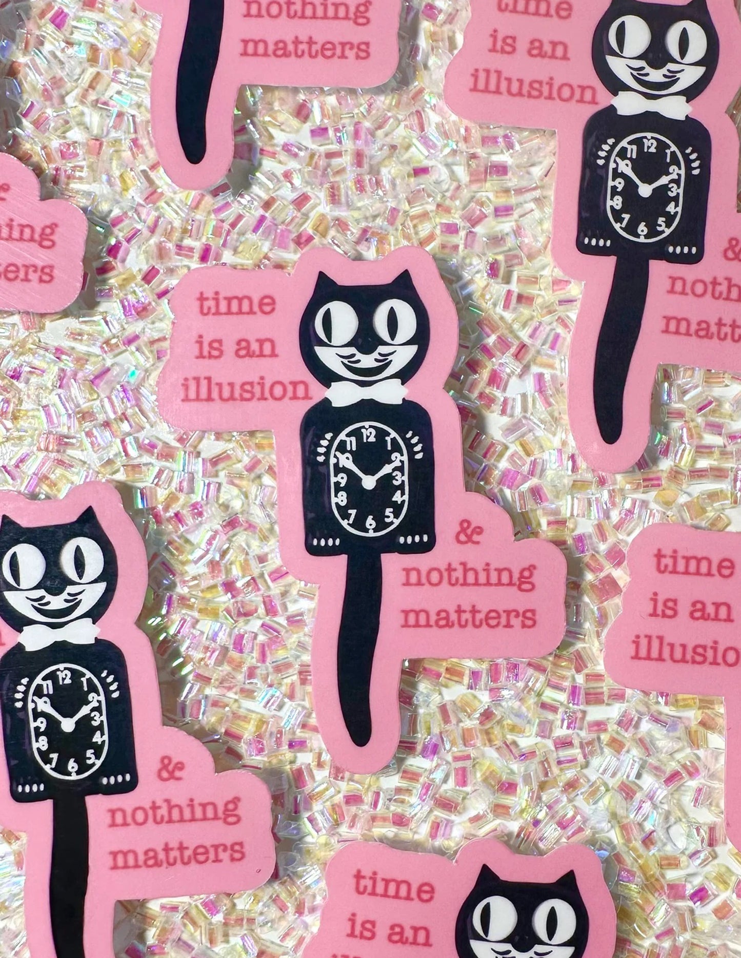 Cat Clock Sticker