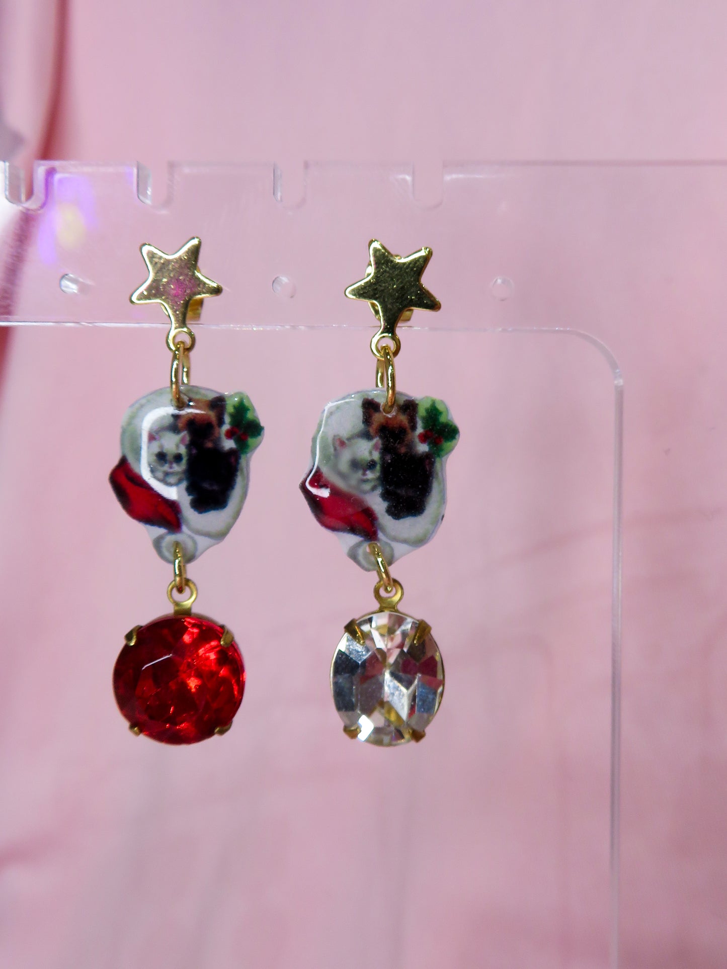 Christmas Kittens Earrings