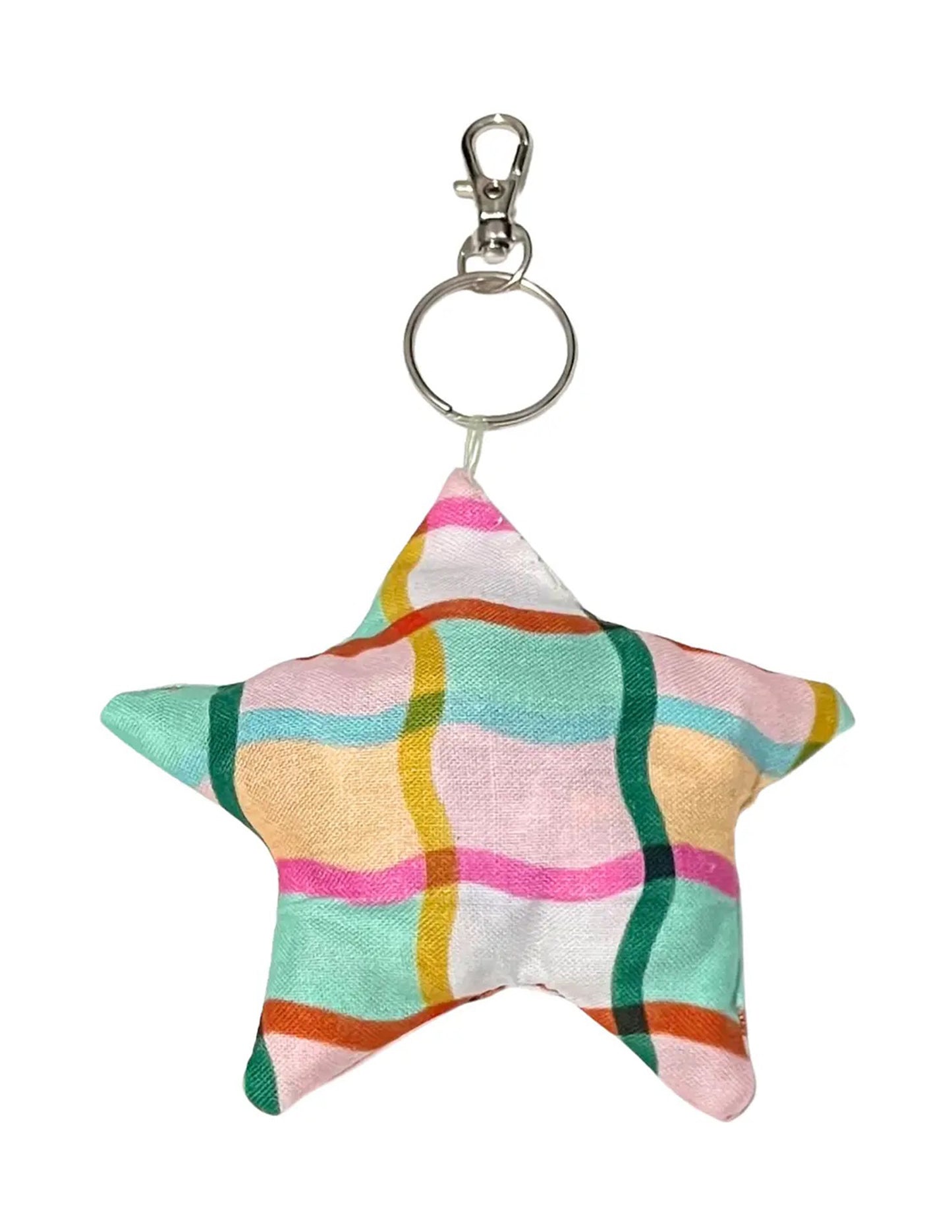 Colorful Grid Bag Charm