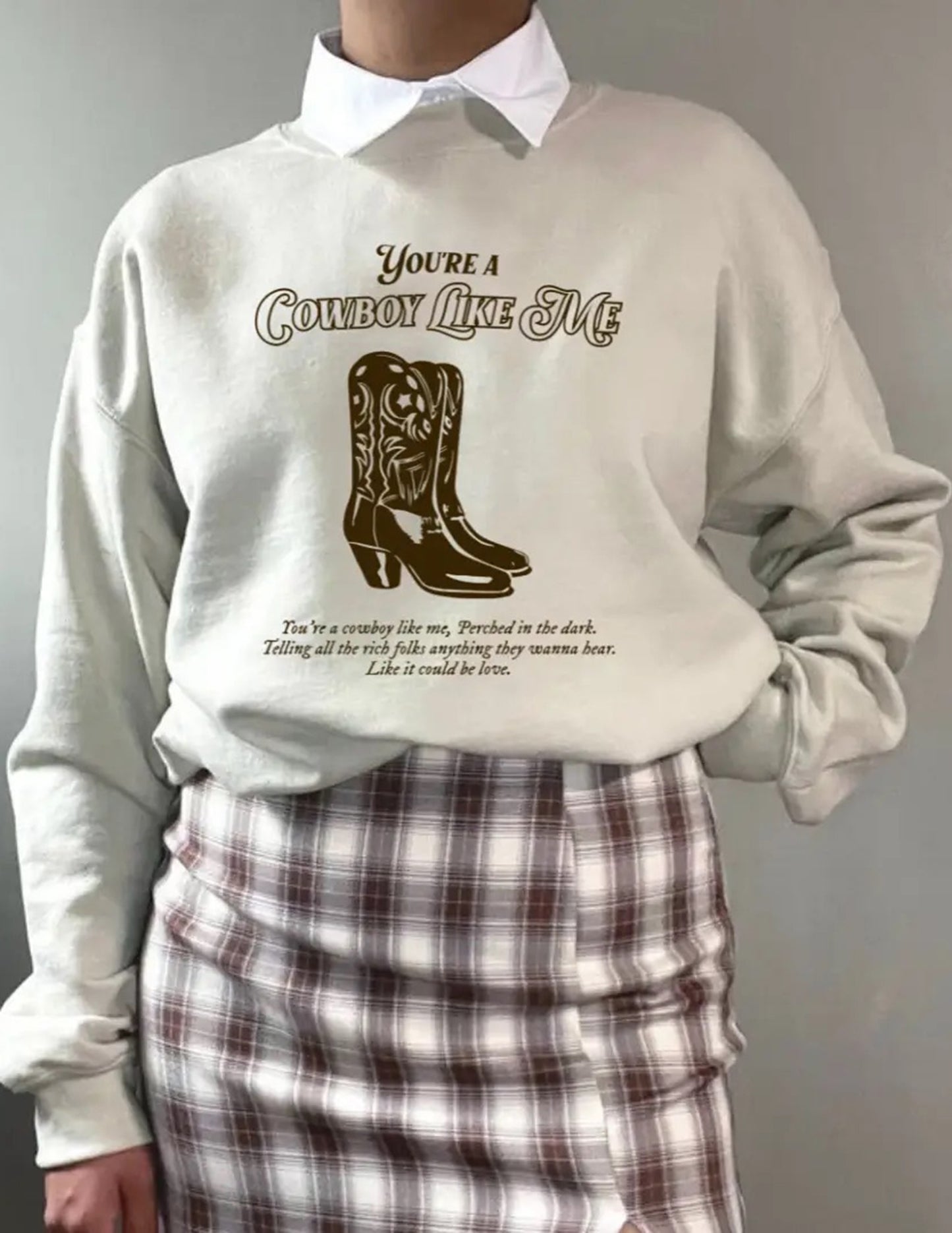 Cowboy Like Me Crewneck