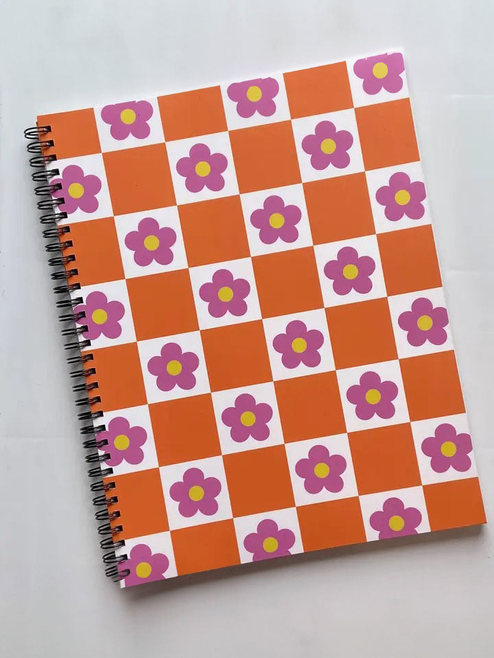 Daisy Checkerboard Lined Notebook