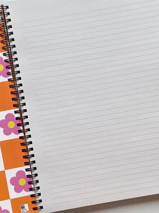 Daisy Checkerboard Lined Notebook