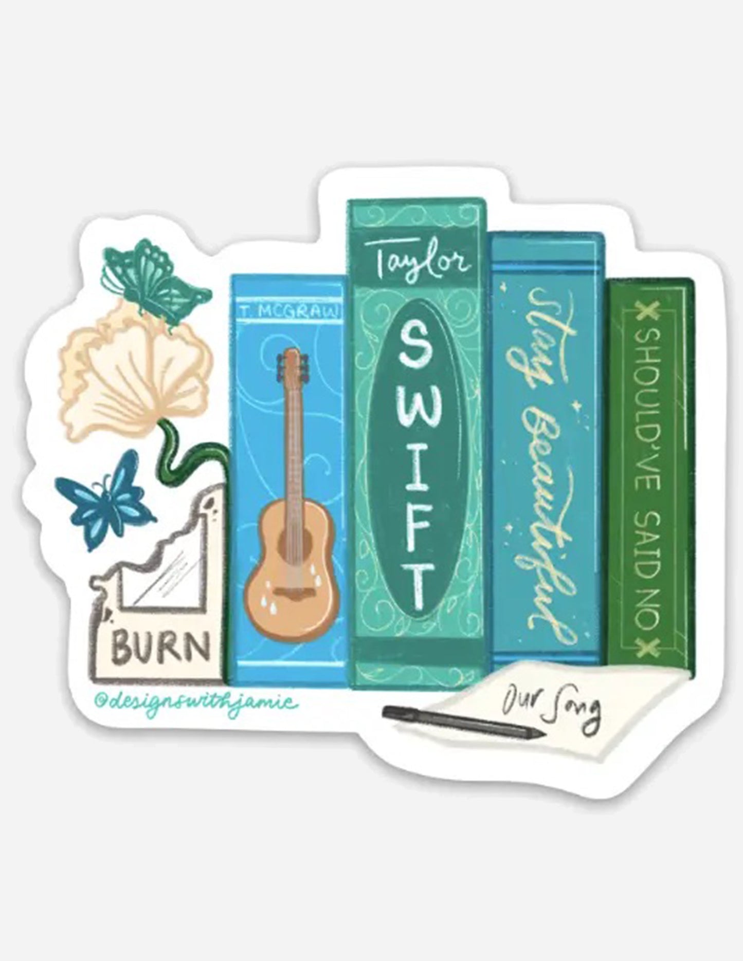 Debut Book Stack Sticker