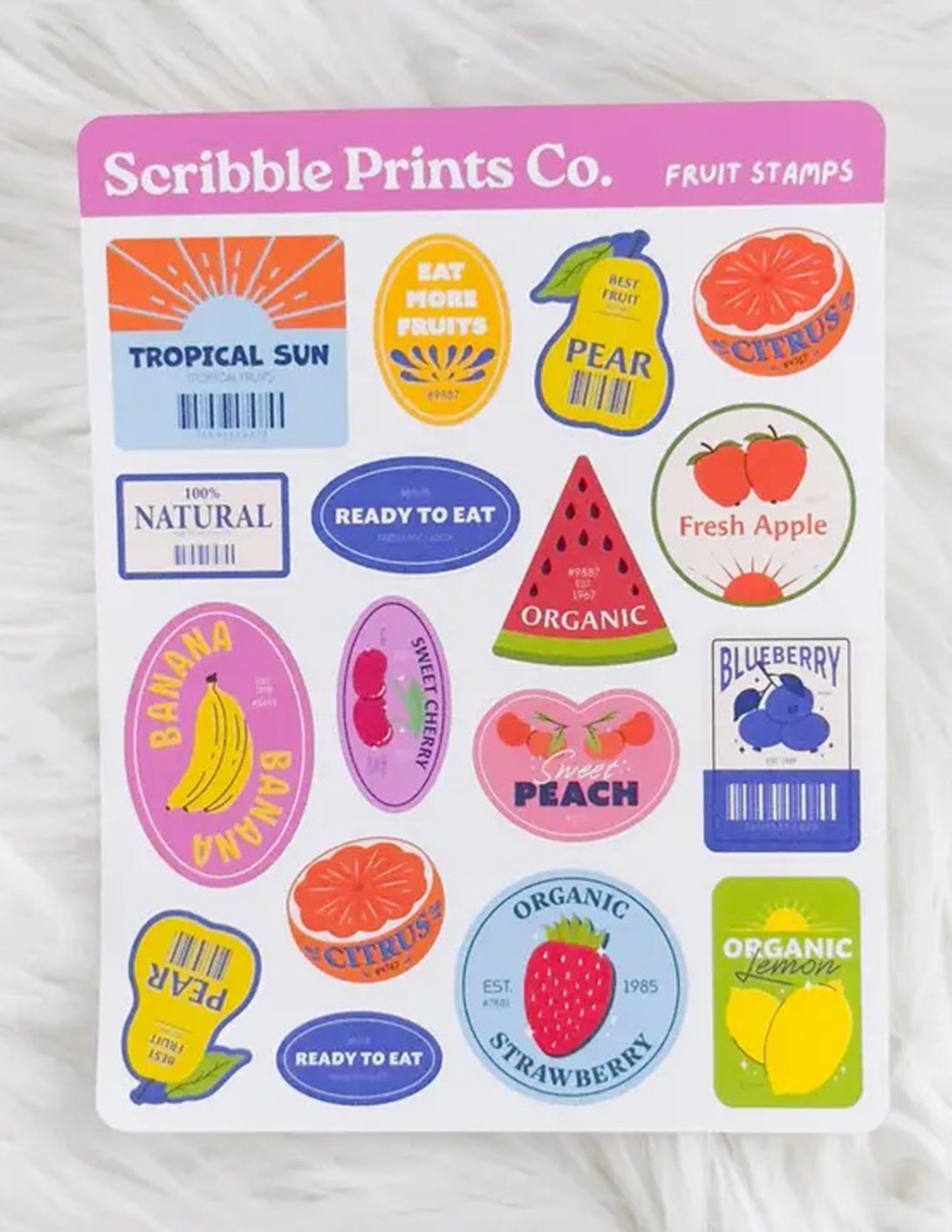 Fruit Stamps Sticker Sheet