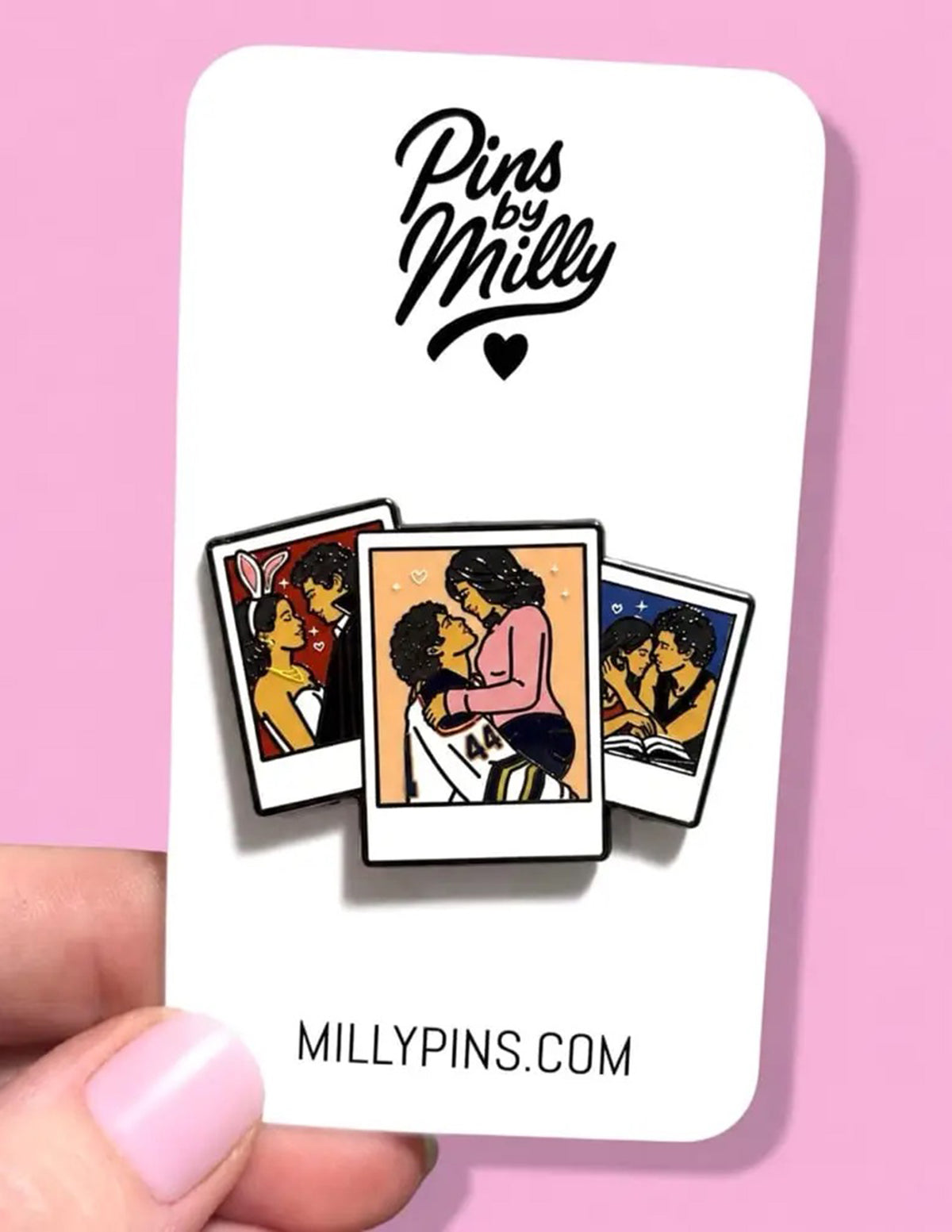 Garrett & Hannah Polaroids Enamel Pin