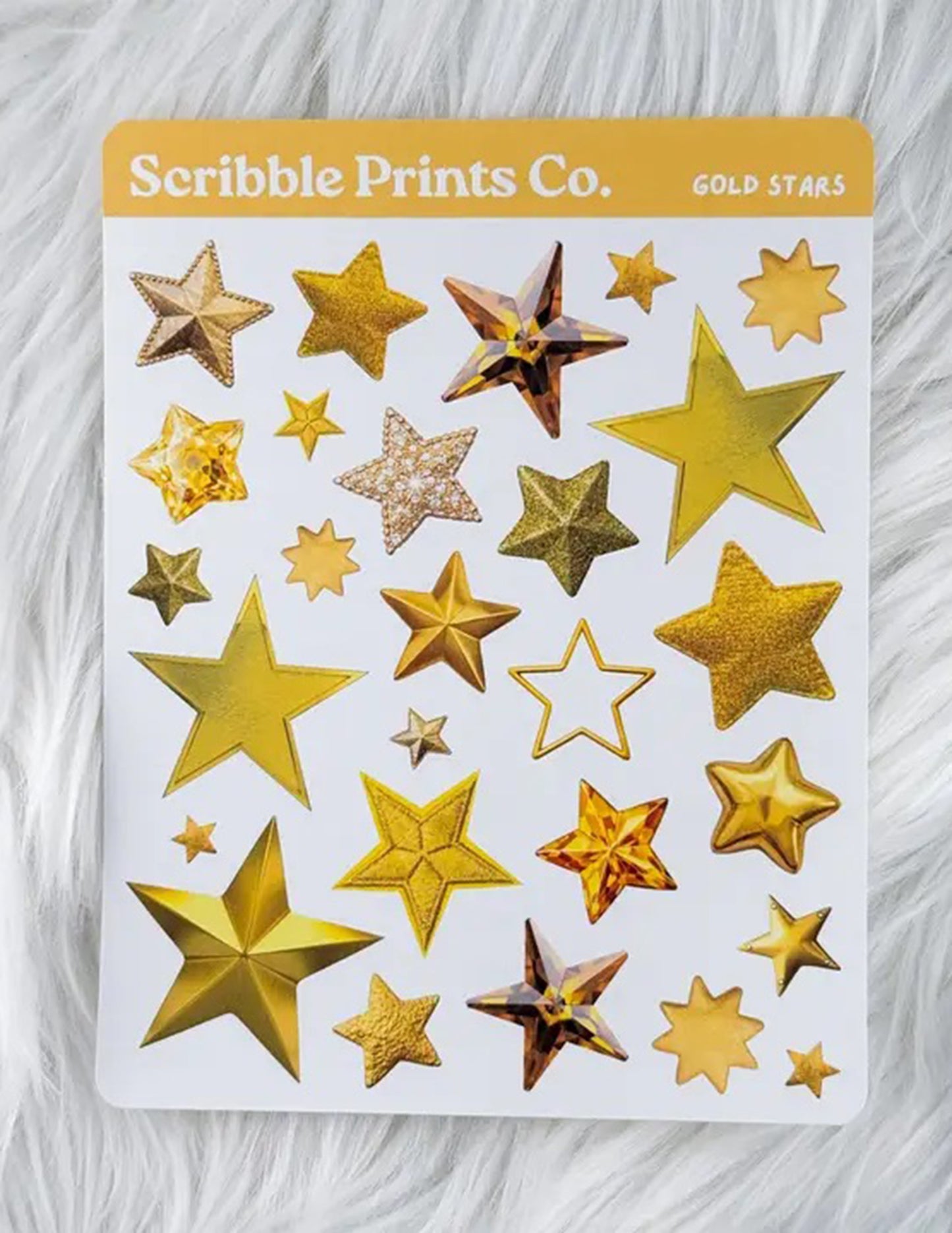 Gold Stars Sticker Sheet