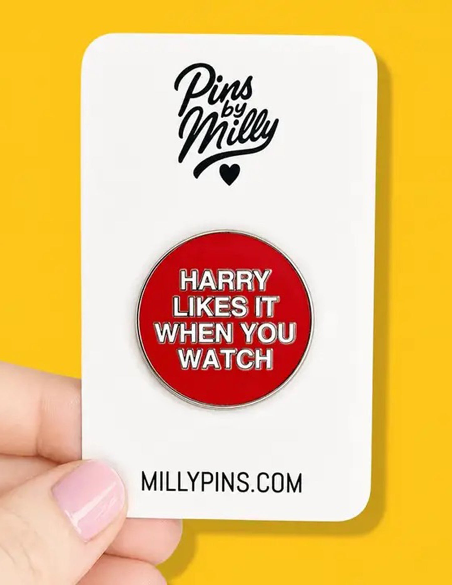 Harry Likes It When You Watch Enamel Pin
