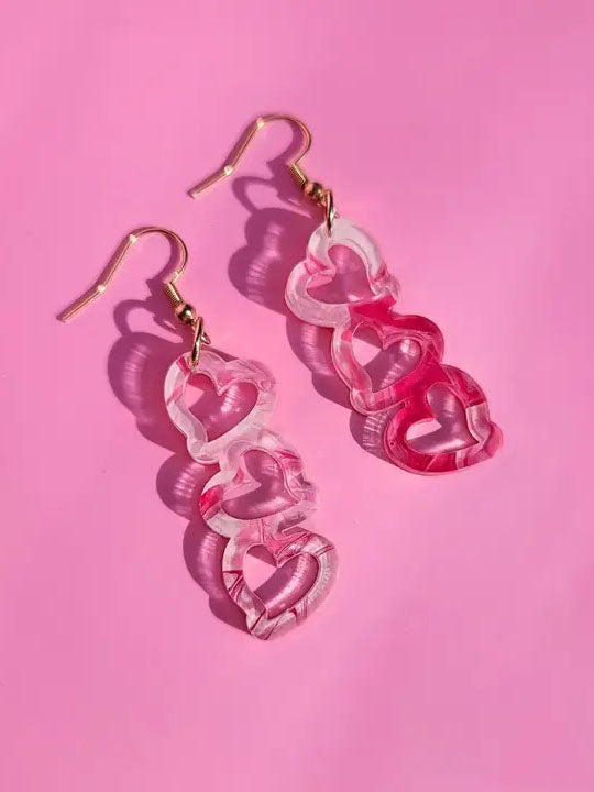 Heart Trio Earrings