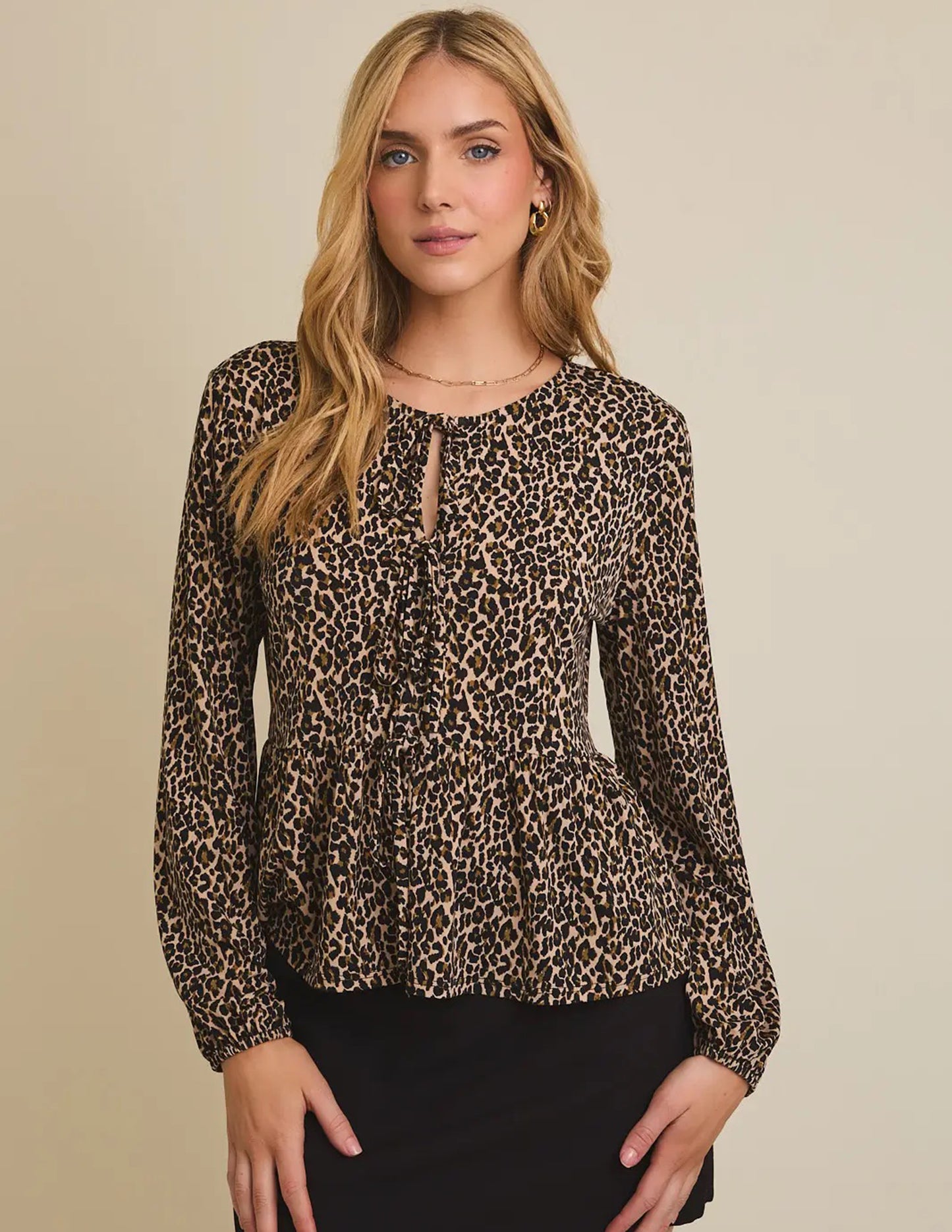 Kelsey Front Tie Long Sleeve Top