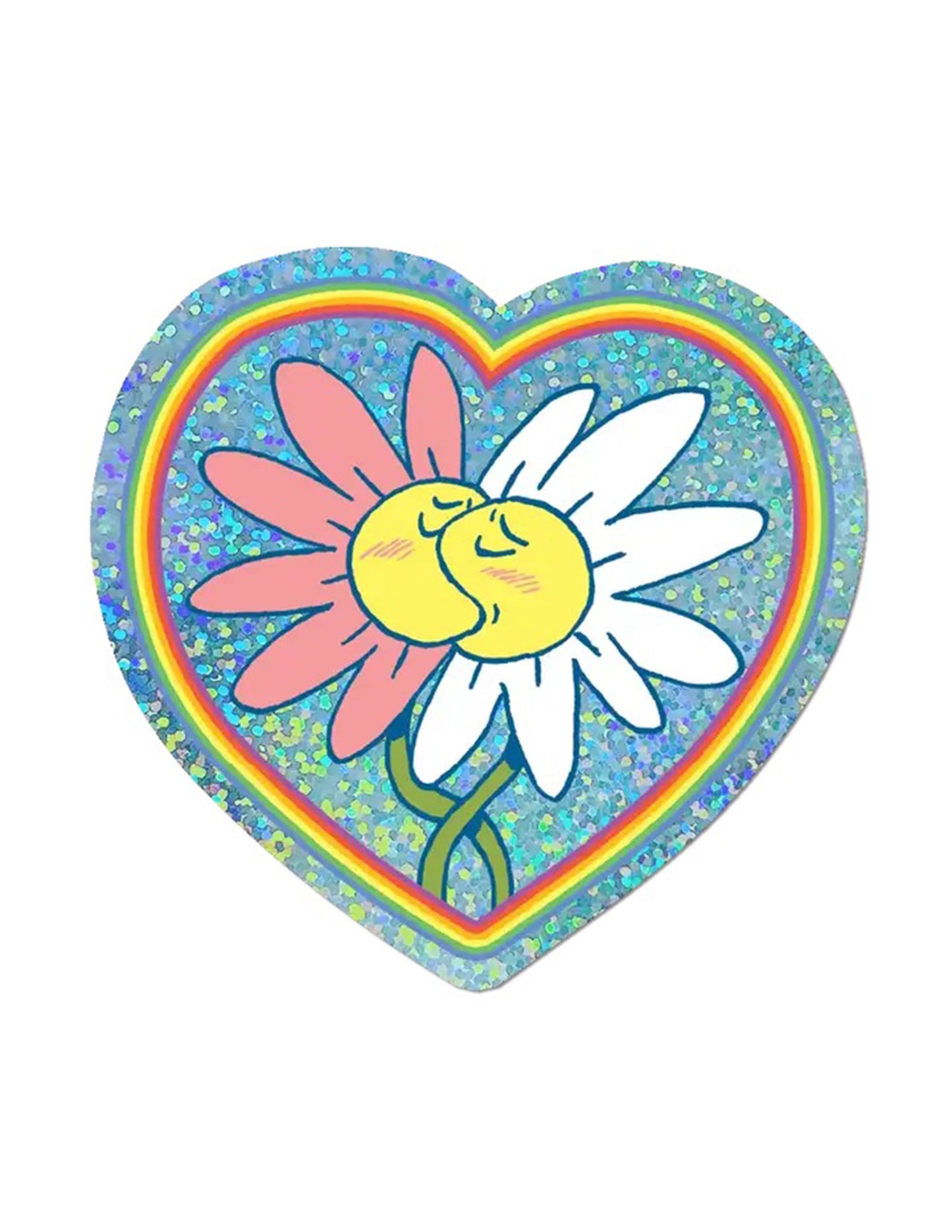 Kissing Flowers Sticker