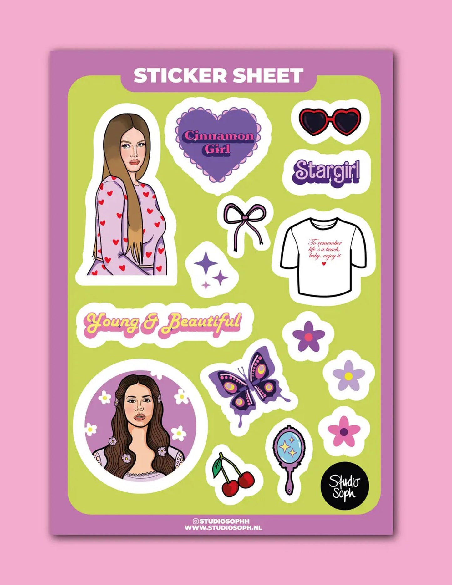 Lana Del Rey Sticker Sheet