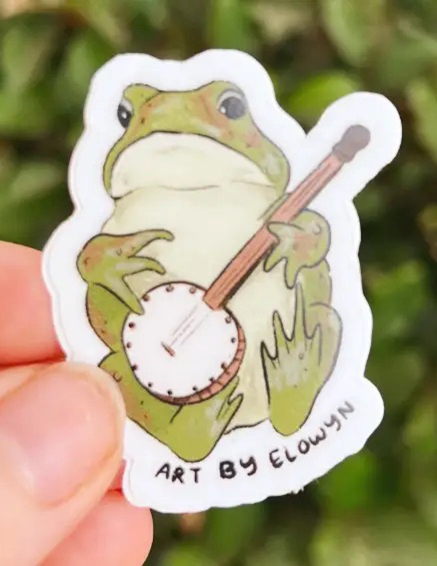 Mini Frog Musician Sticker