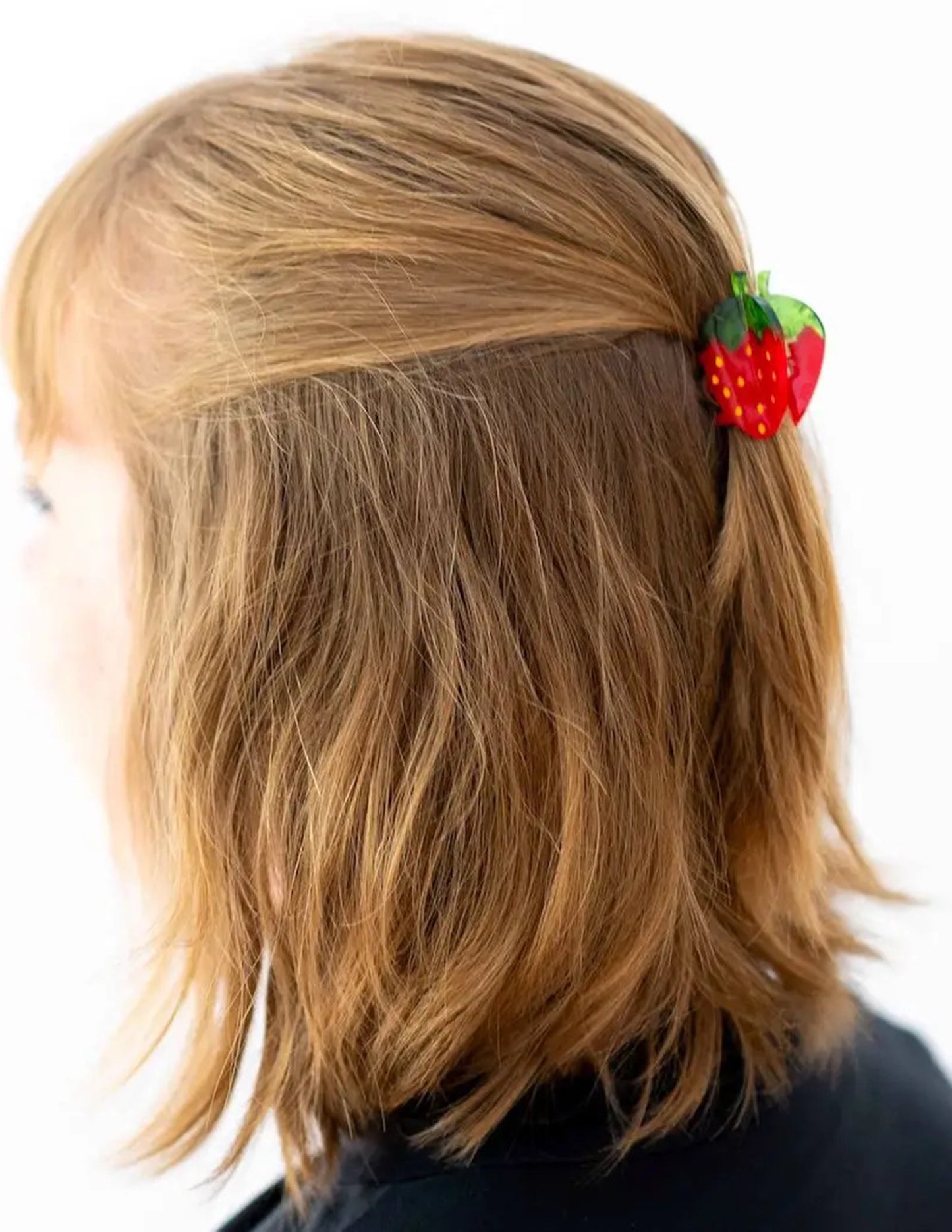 Mini Red Strawberry Hair Claw Clip