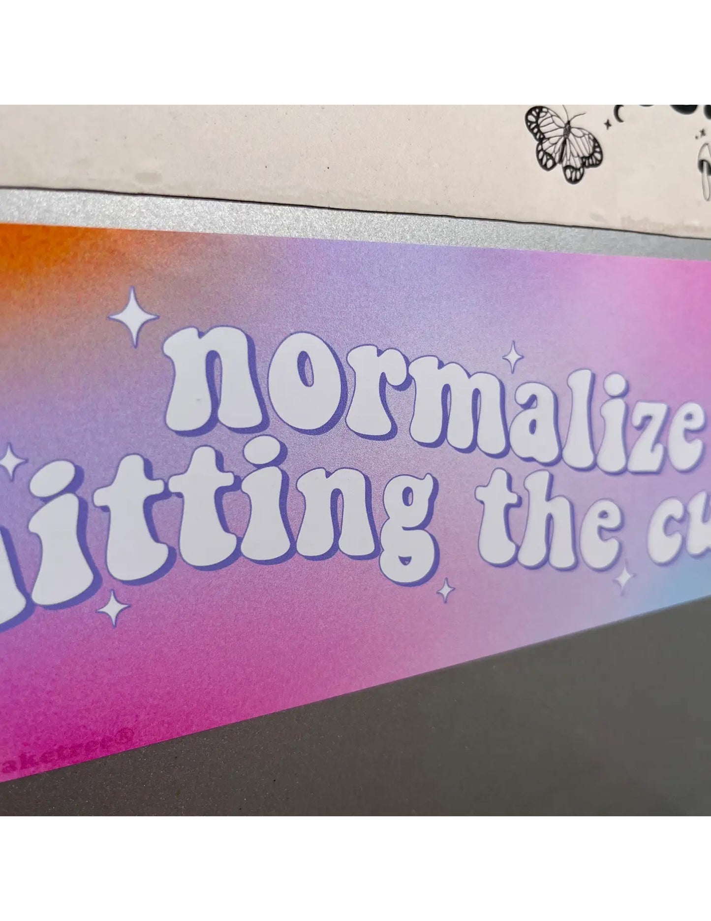 Normalize Hitting The Curb Bumper Sticker