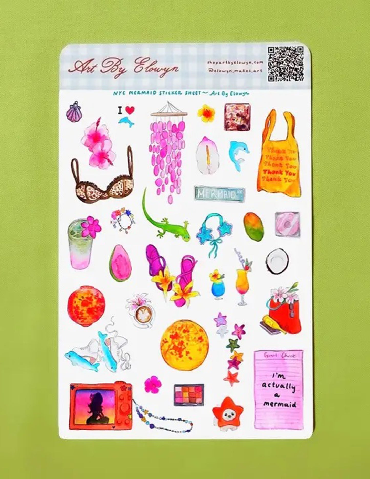 NYC Mermaid Sticker Sheet