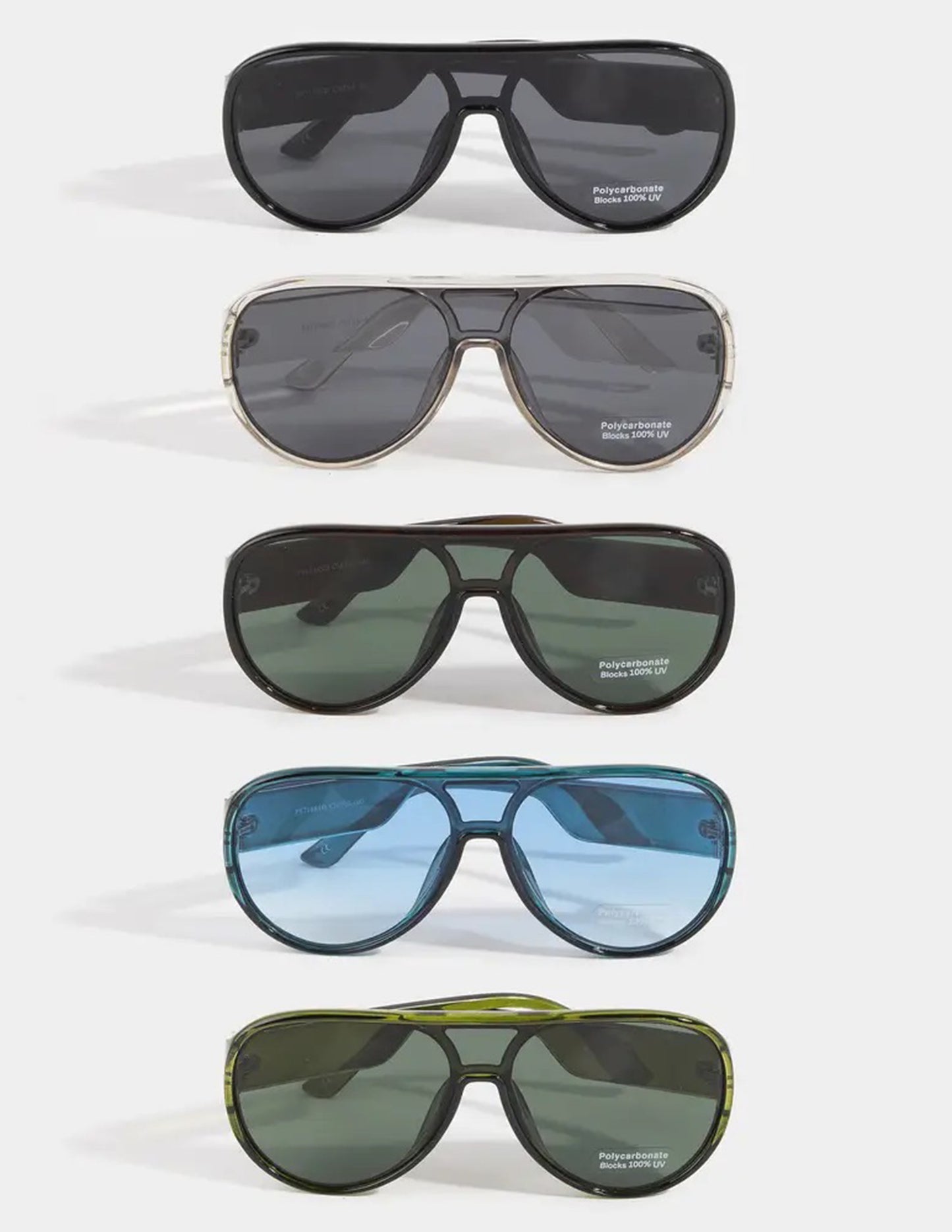 Oversized Aviator Color Block Sunglasses