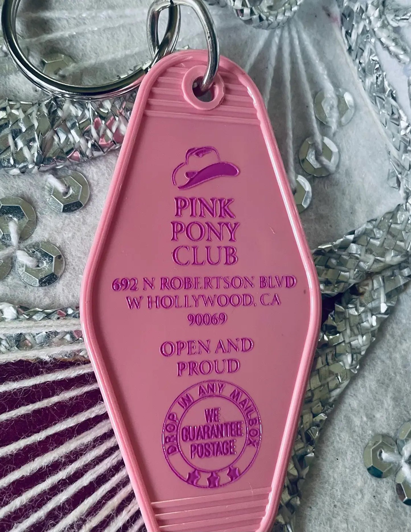 Pink Pony Club Motel Keychain