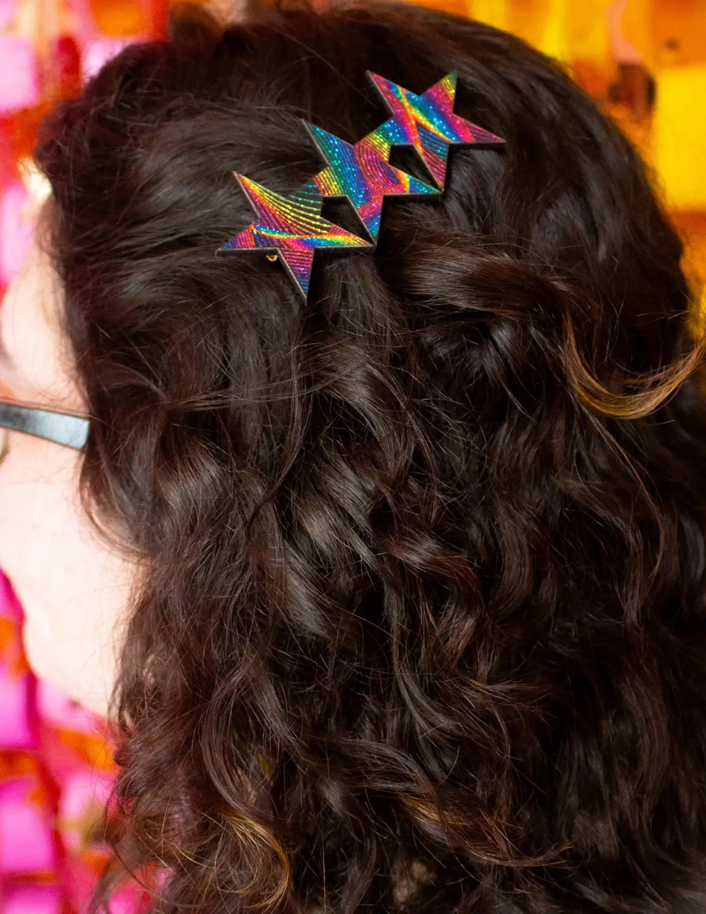 Rainbow Stripes Barrette
