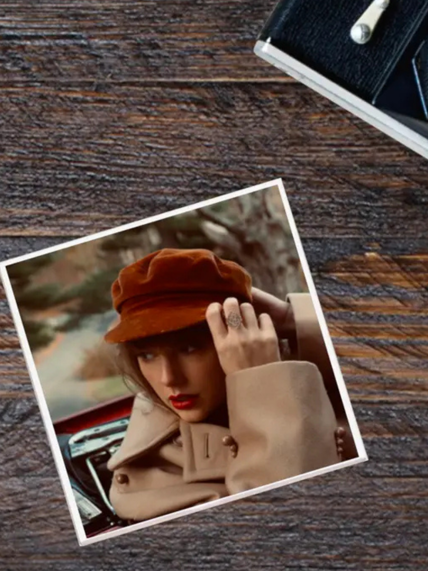Red Taylor's Version Ceramic Coaster