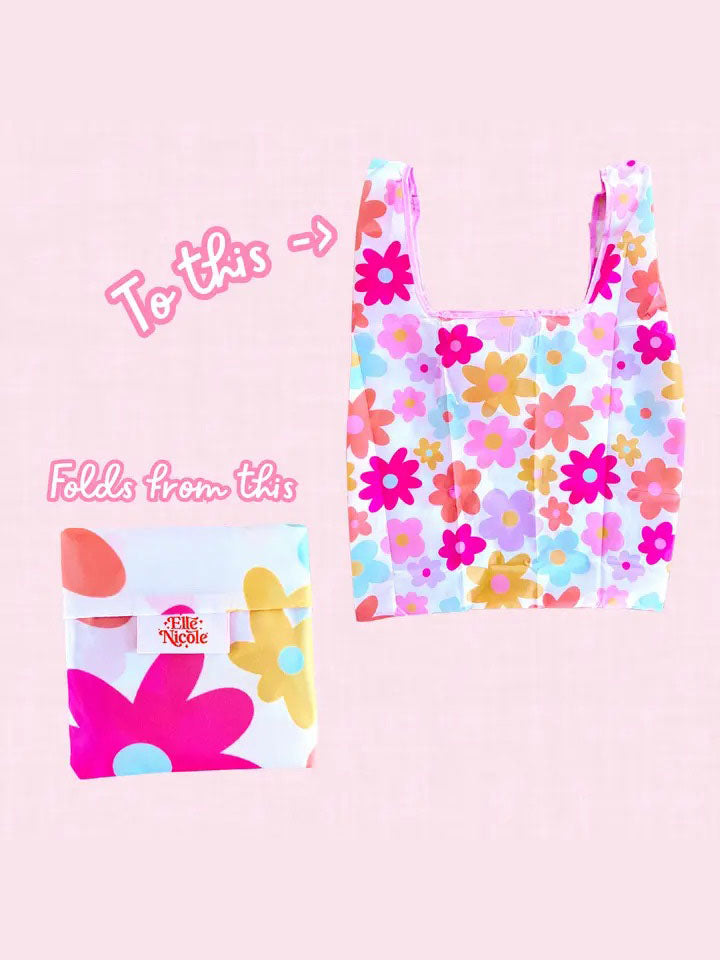 Retro Floral Reusable Bag