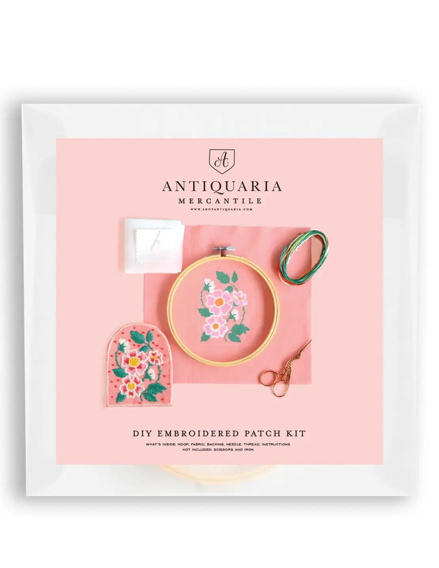 Roses Embroidery Patch Kit