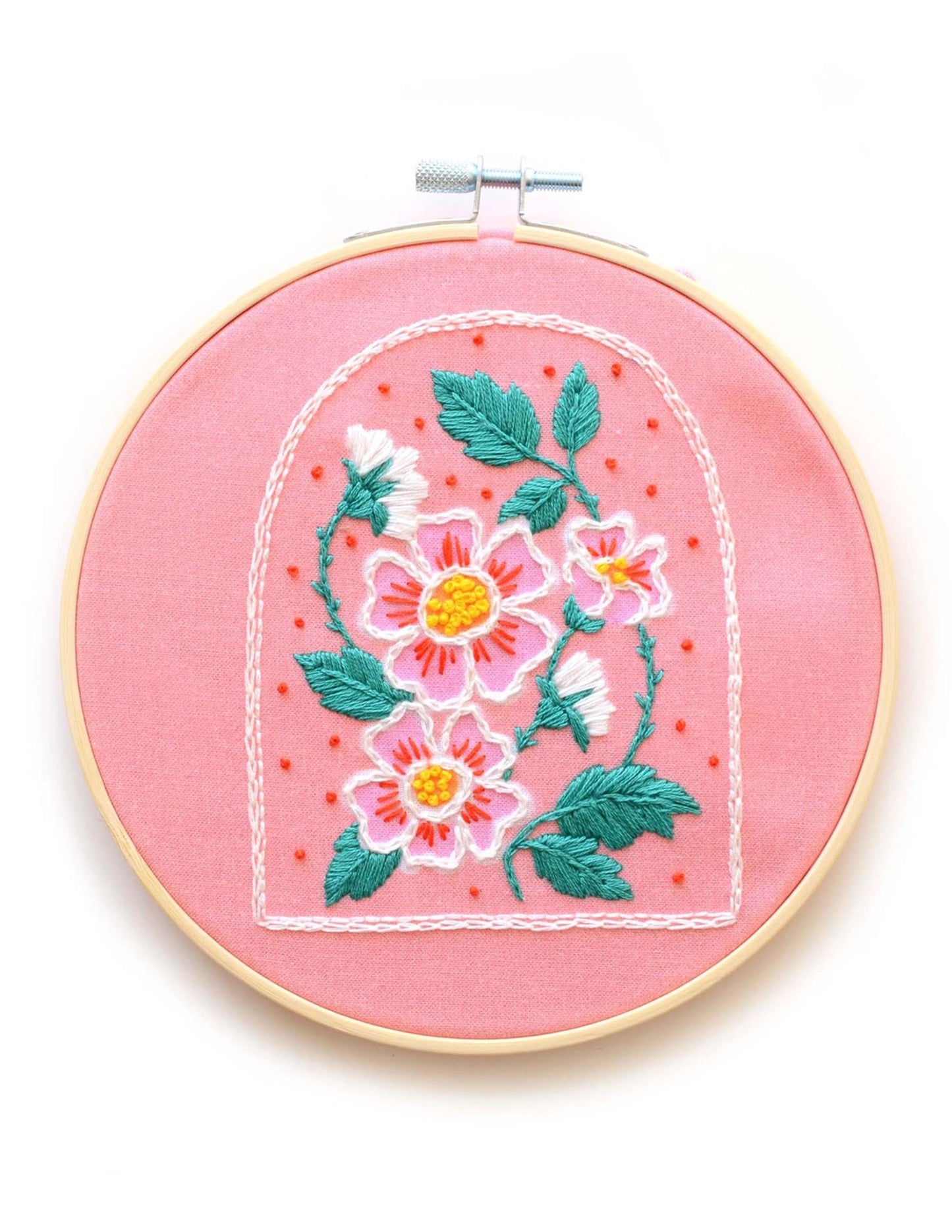 Roses Embroidery Patch Kit