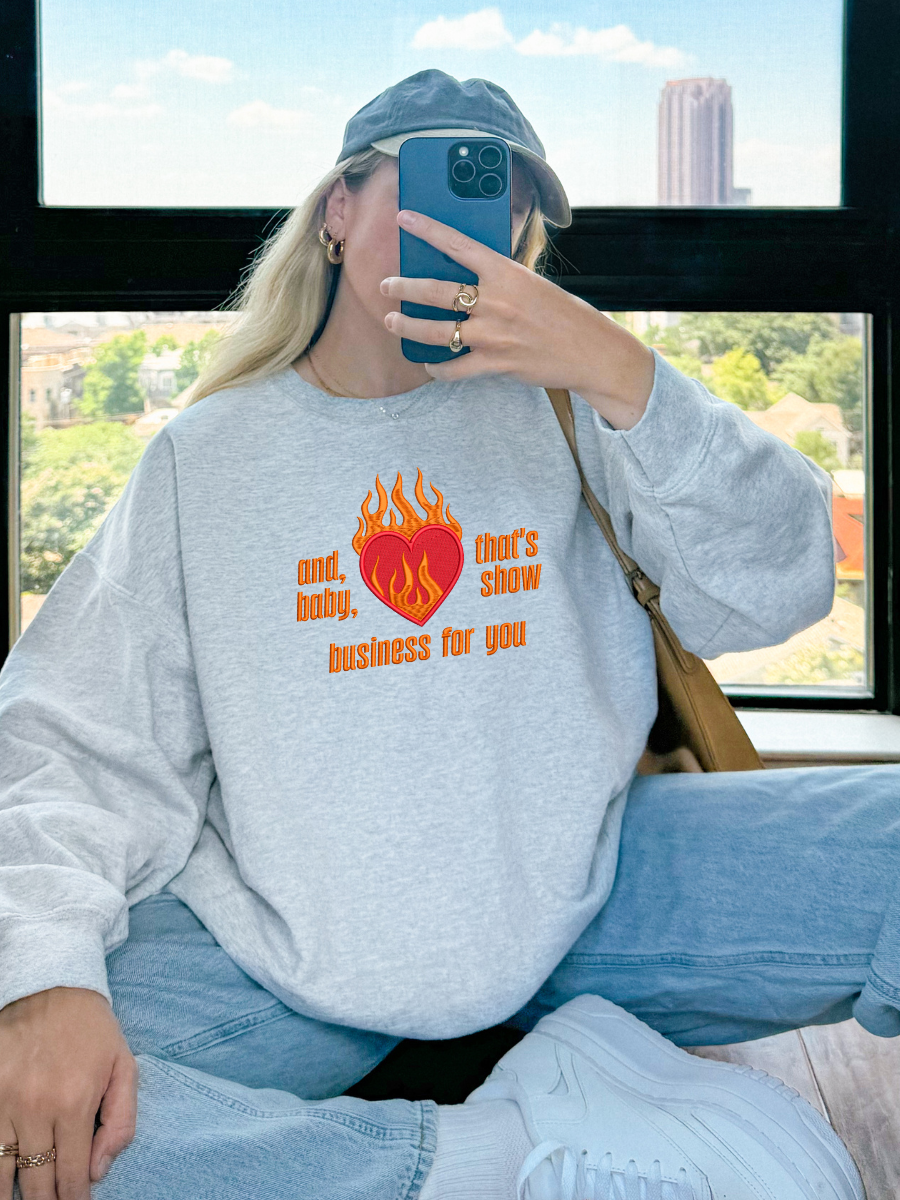 Show Biz, Baby Embroidered Crewneck