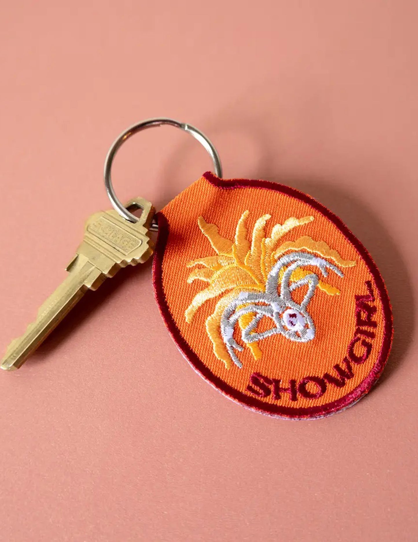 Showgirl Embroidered Keychain