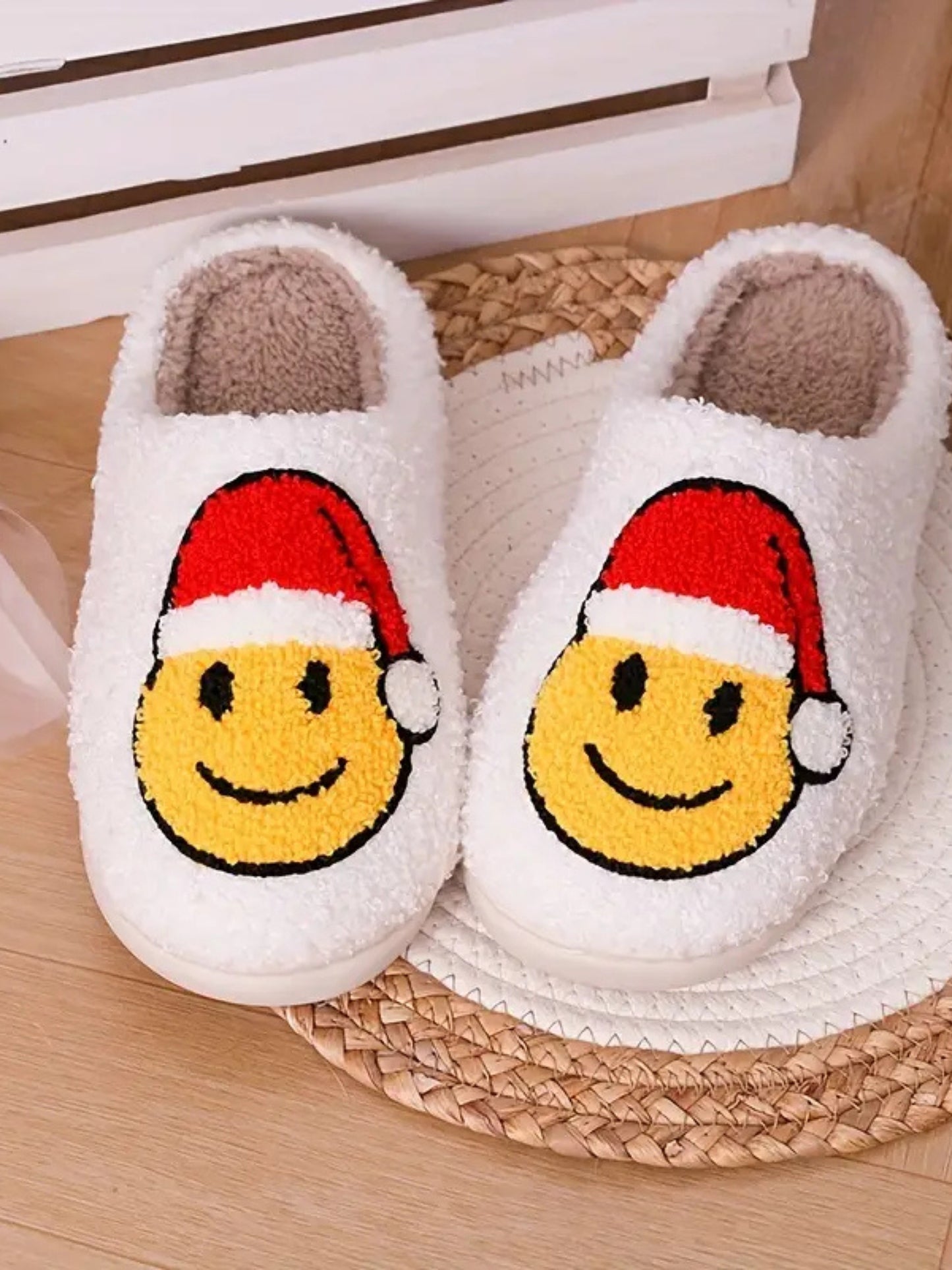 Smiley Santa Slippers
