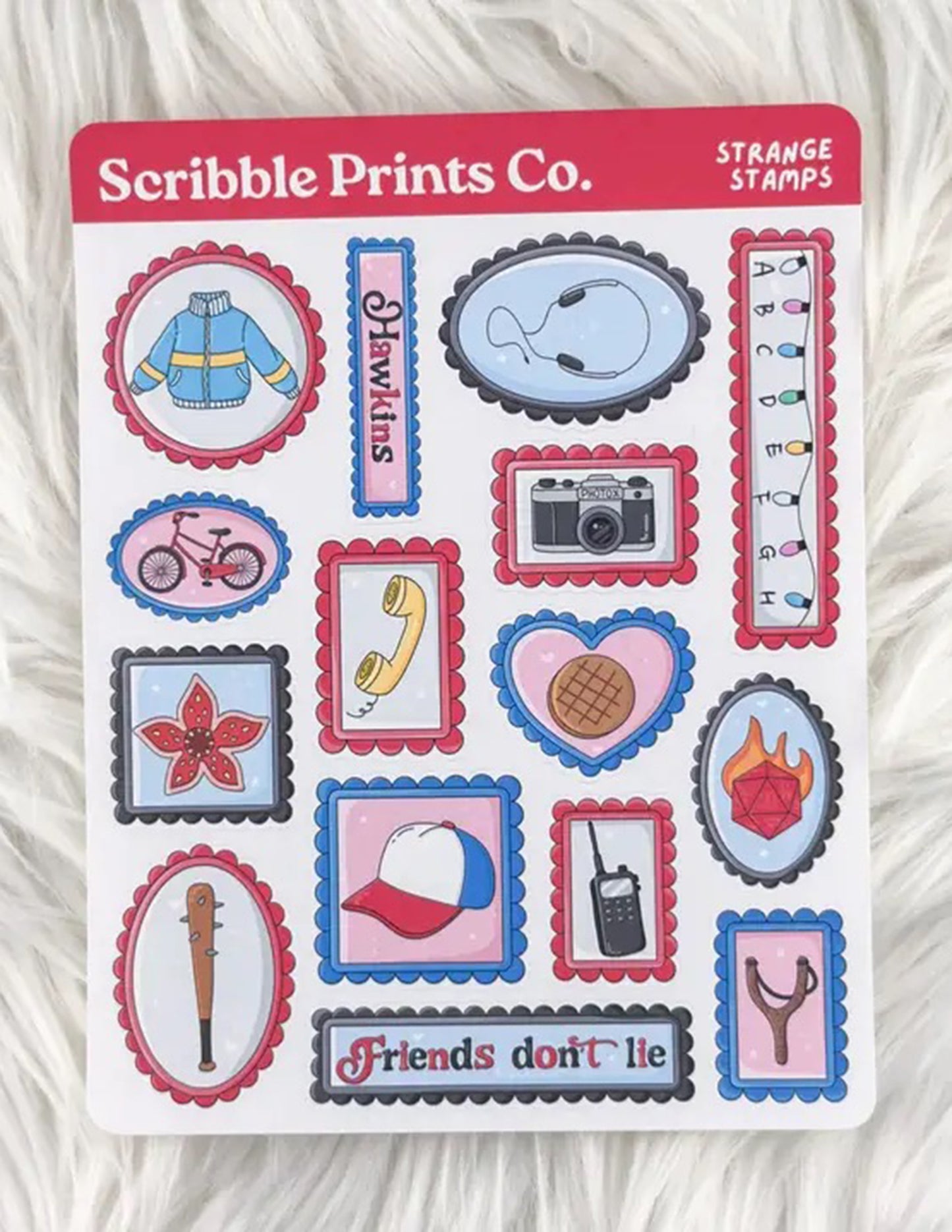 Strange Stamps Sticker Sheet