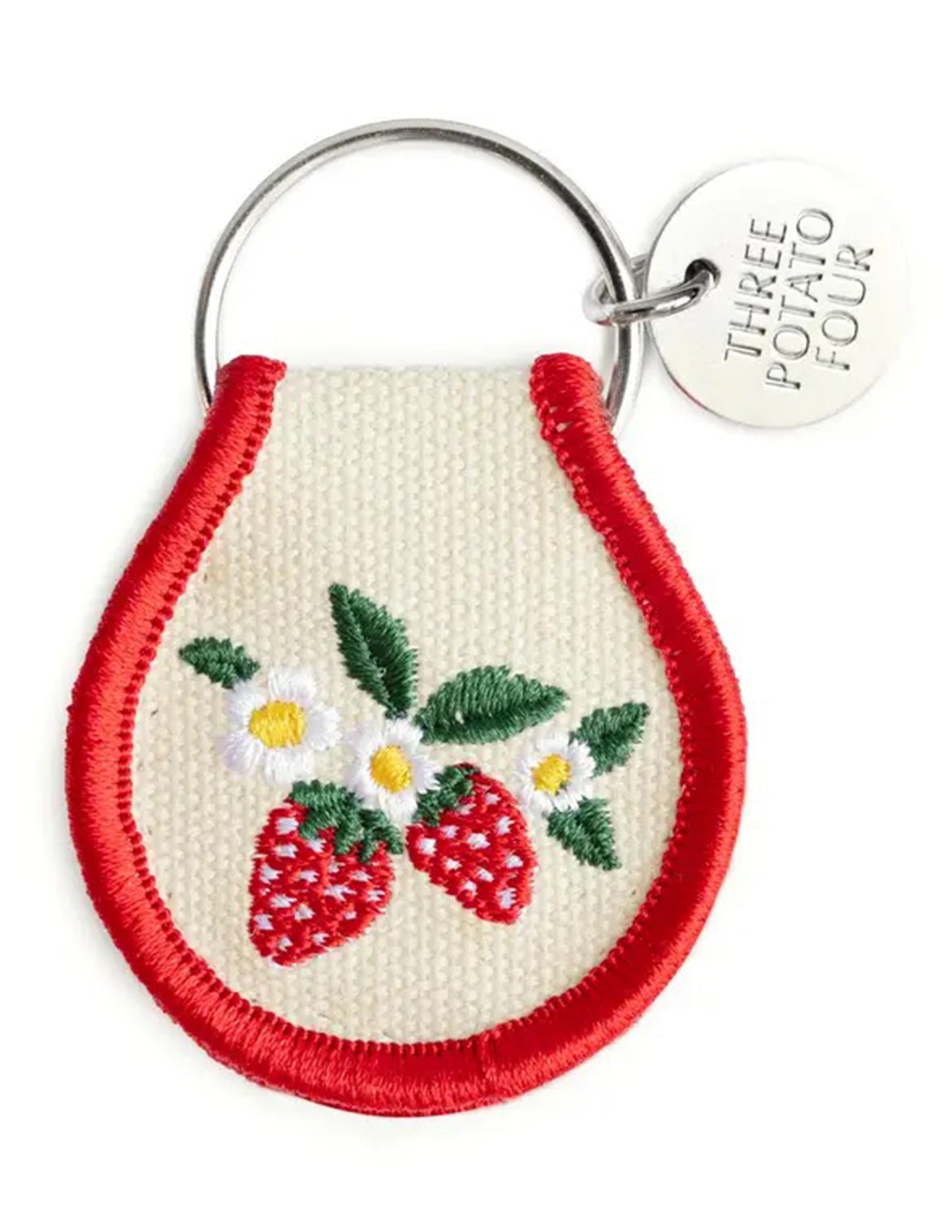 Strawberry Blossom Patch Keychain