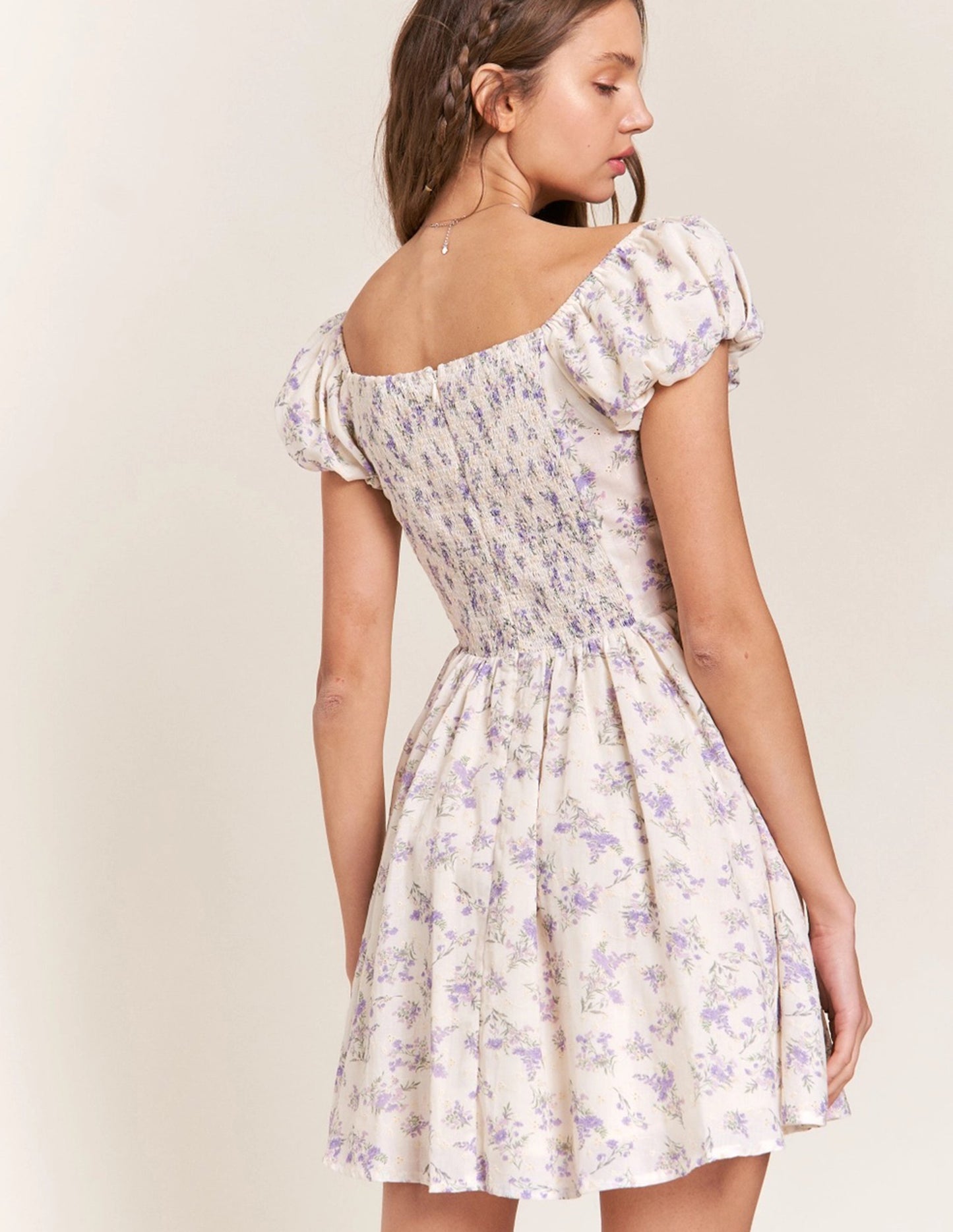 Sunday Bloom Lavender Floral Dress
