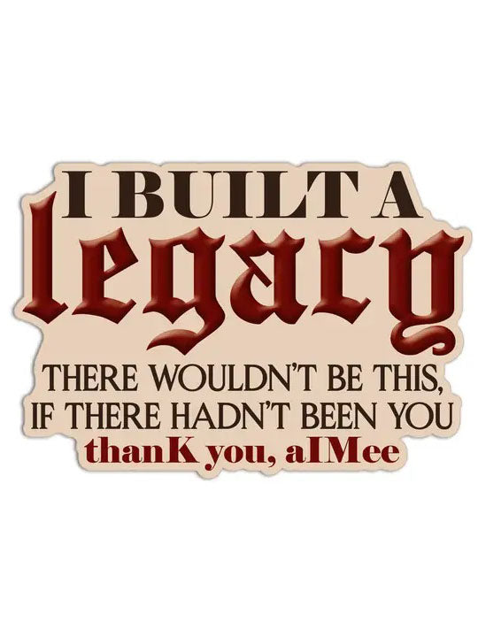 Thank You Aimee Sticker