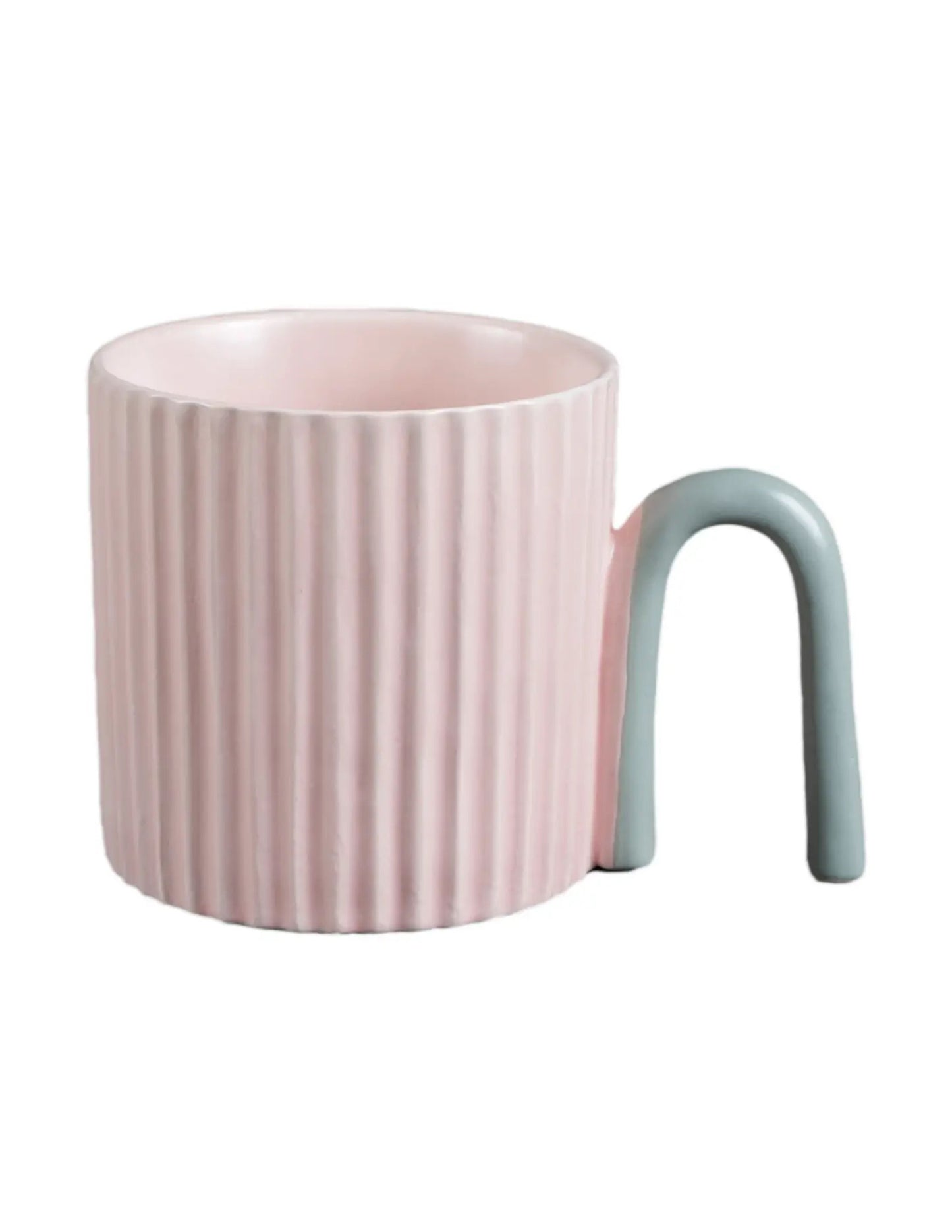 Two Tone Ridge Ceramic Mug