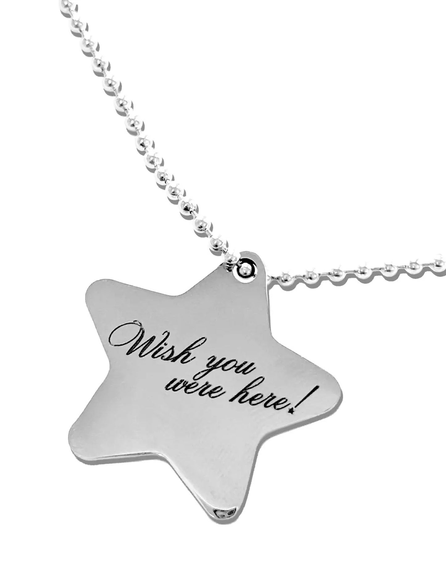 Wish You Were Here Silver Necklace