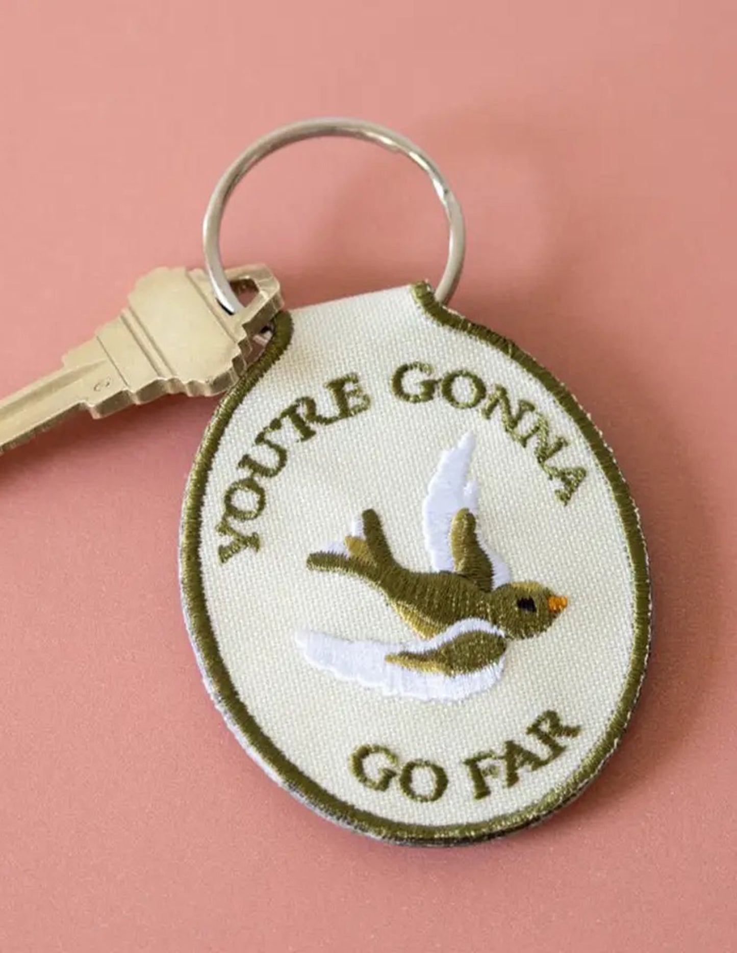 You're Gonna Go Far Embroidered Keychain