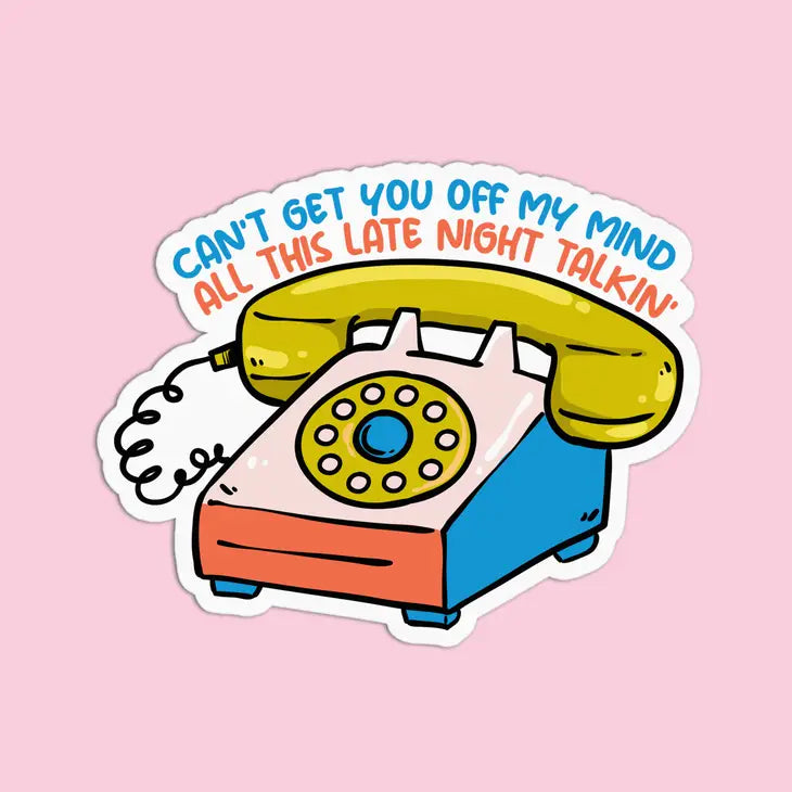 Late Night Talking Vinyl Textured Sticker