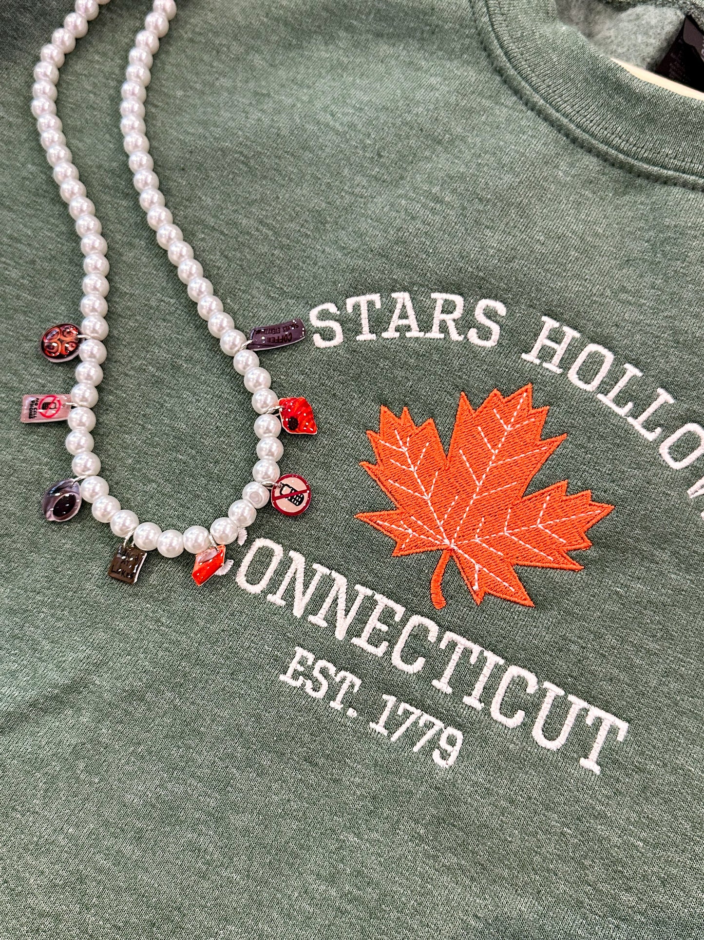 Stars Hollow Fall Embroidered Crewneck